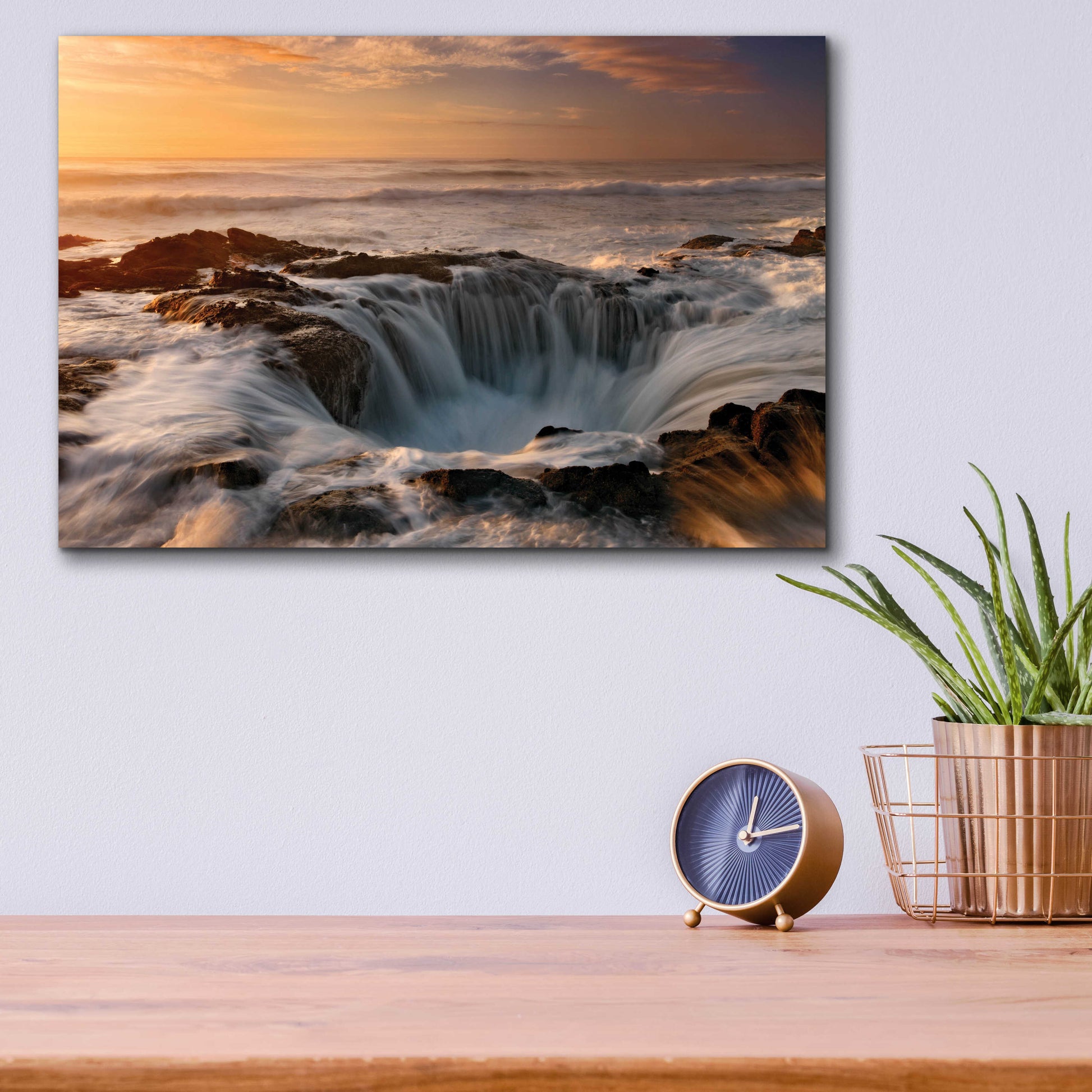 Epic Art 'Oregon Thor's Well' by Mike Jones, Acrylic Glass Wall Art,16x12