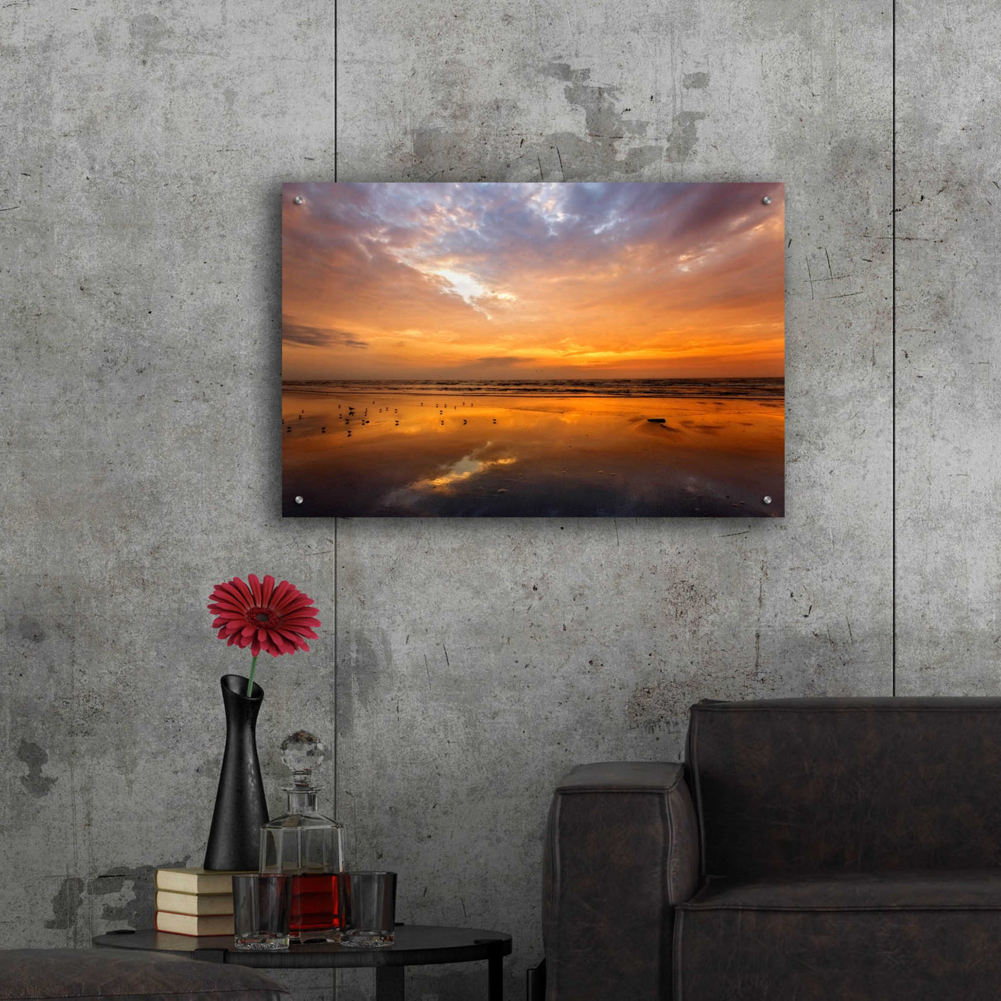 Epic Art 'Port Aransas Campground Sunrise' by Mike Jones, Acrylic Glass Wall Art,36x24