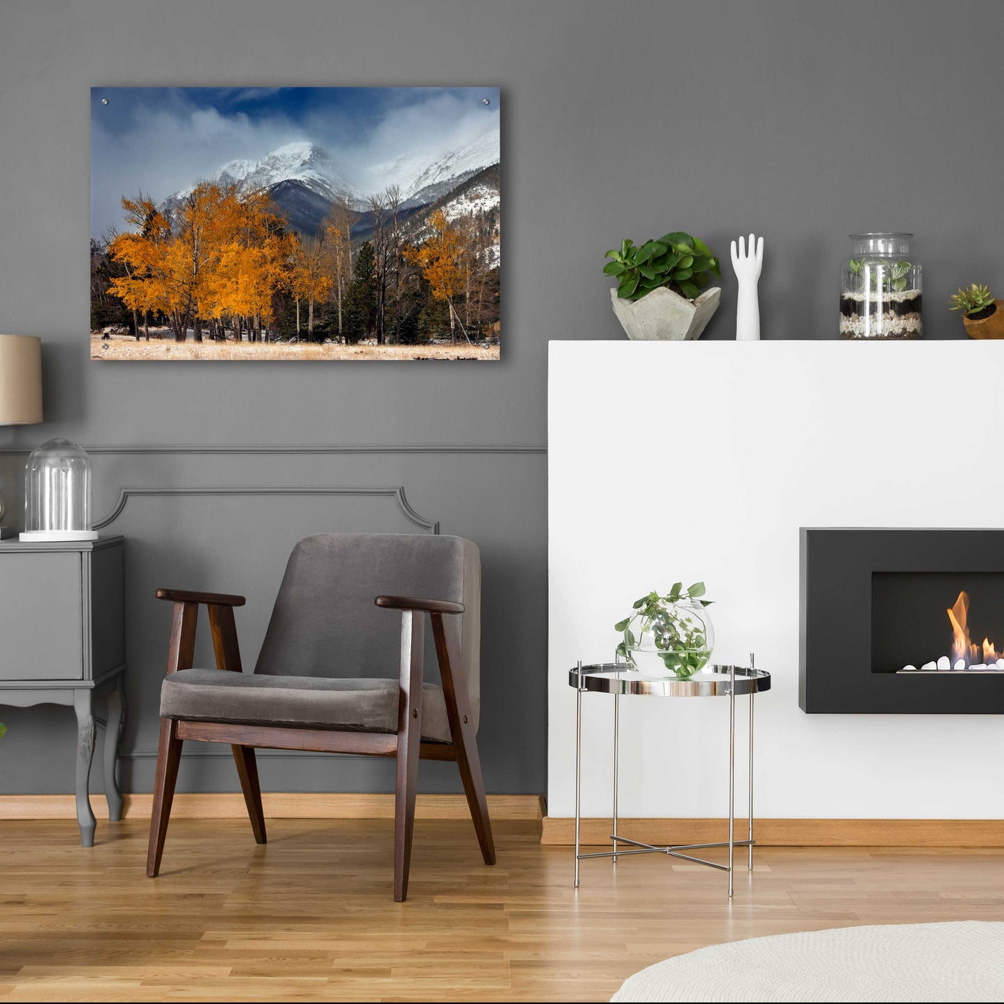 Epic Art 'RMNP Aspens and Storm Clouds' by Mike Jones, Acrylic Glass Wall Art,36x24