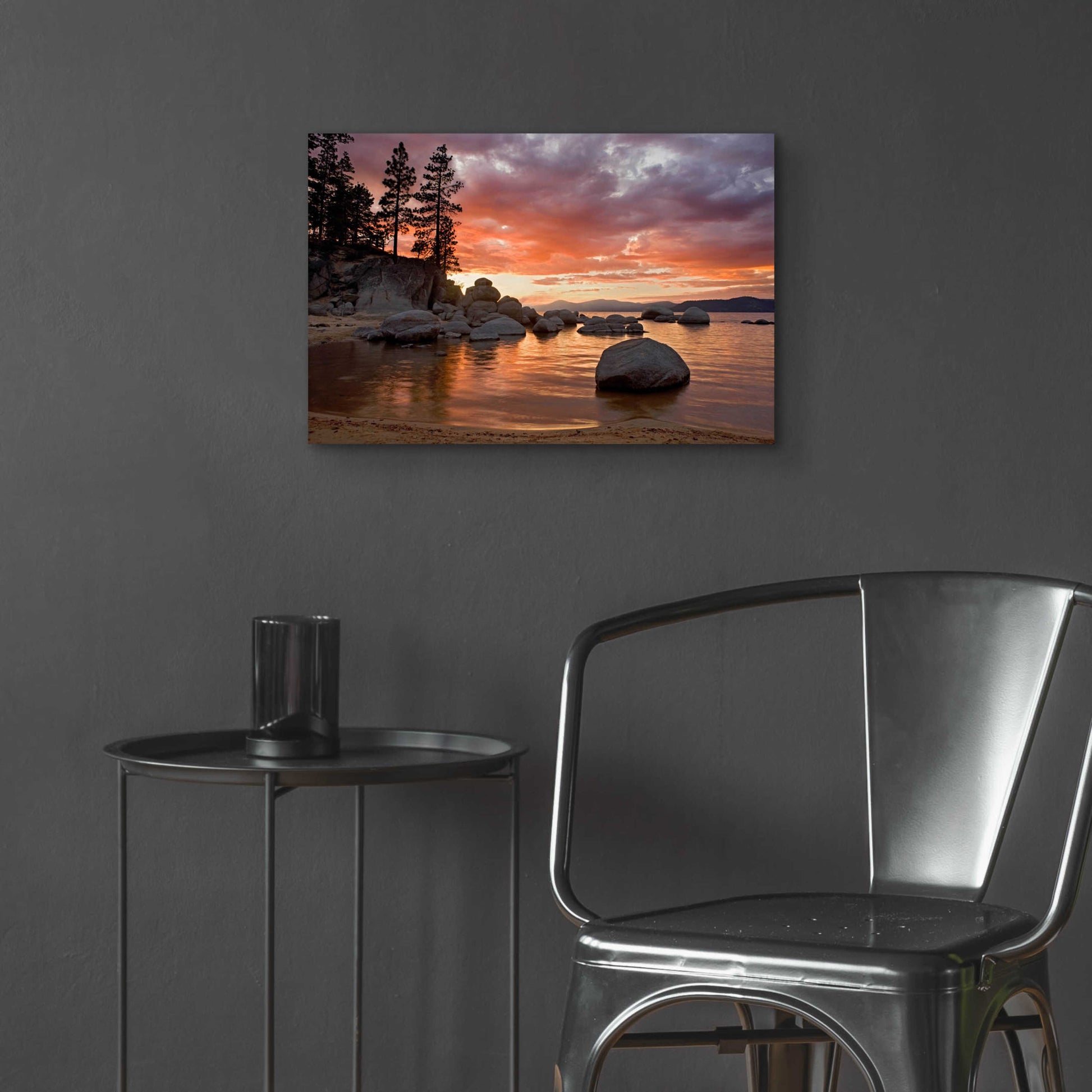 Epic Art 'Sand Harbor Sunset' by Mike Jones, Acrylic Glass Wall Art,24x16