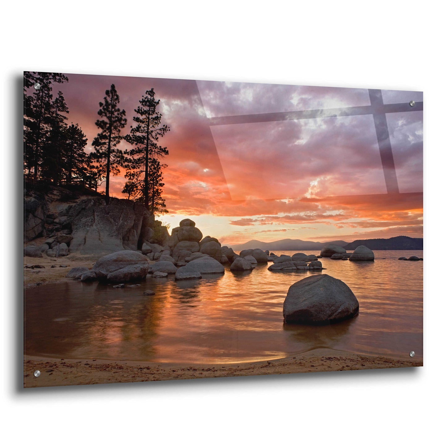 Epic Art 'Sand Harbor Sunset' by Mike Jones, Acrylic Glass Wall Art,36x24