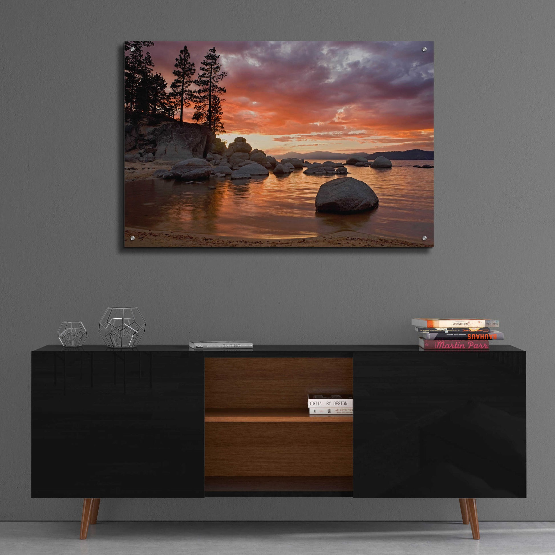 Epic Art 'Sand Harbor Sunset' by Mike Jones, Acrylic Glass Wall Art,36x24