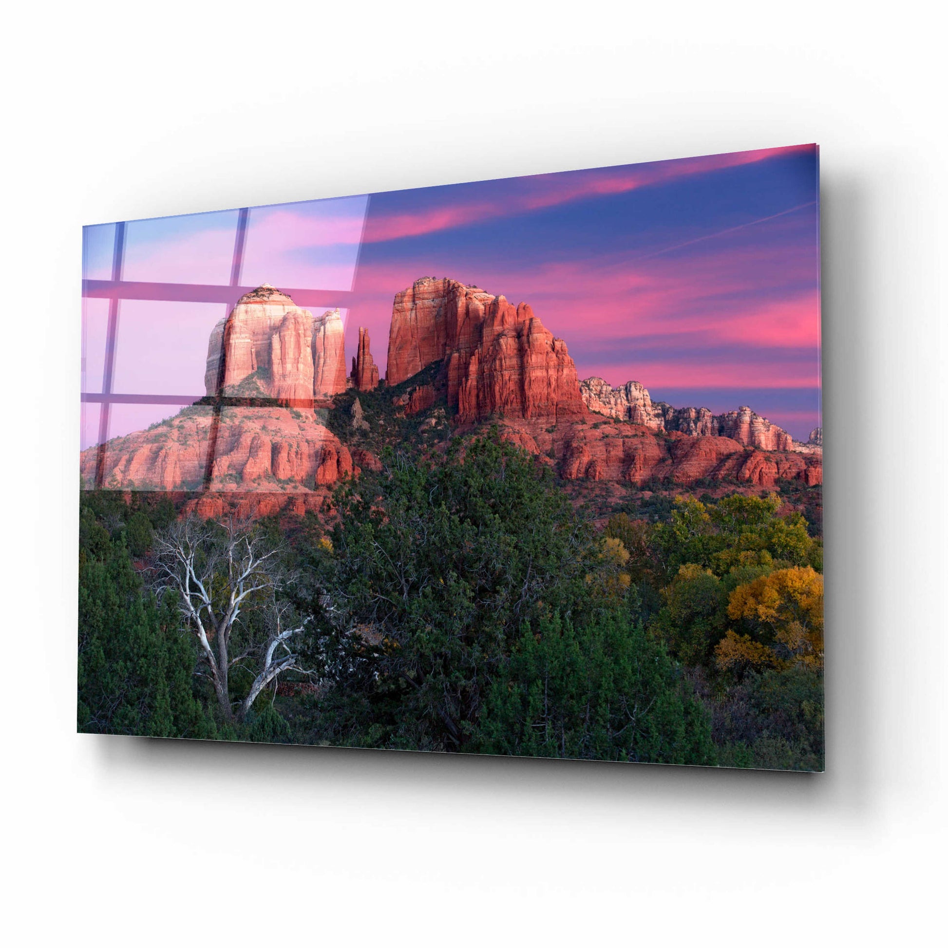 Epic Art 'Sedona Cathedral Rock Dusk' by Mike Jones, Acrylic Glass Wall Art,16x12