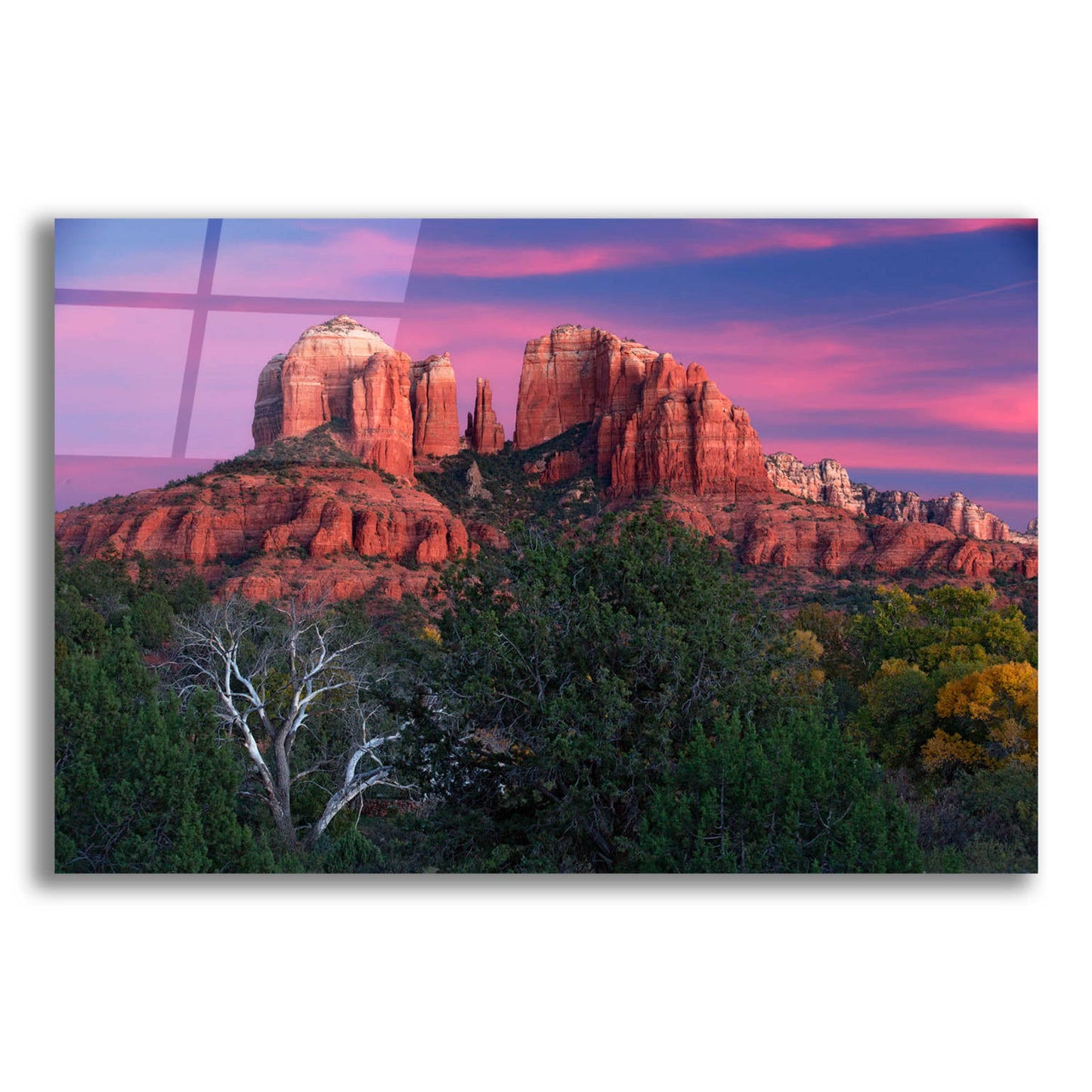 Epic Art 'Sedona Cathedral Rock Dusk' by Mike Jones, Acrylic Glass Wall Art,16x12