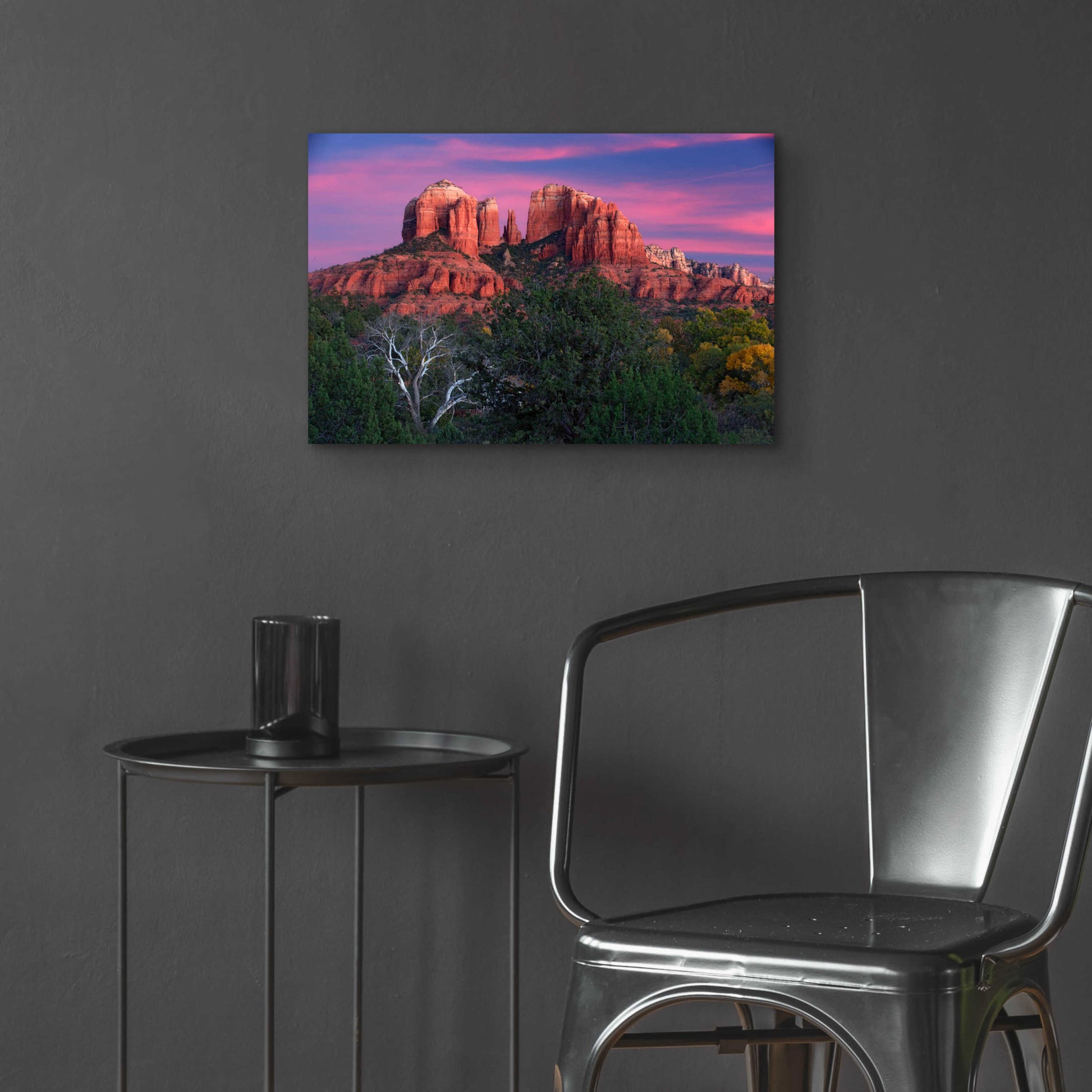 Epic Art 'Sedona Cathedral Rock Dusk' by Mike Jones, Acrylic Glass Wall Art,24x16