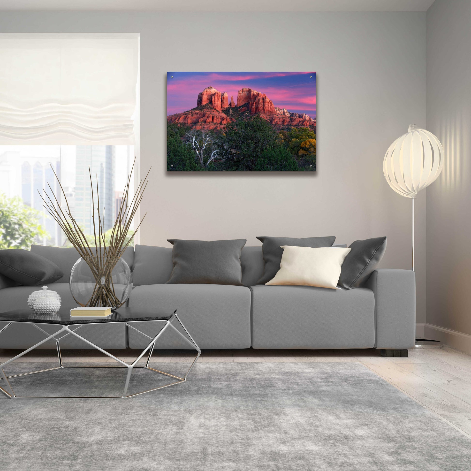 Epic Art 'Sedona Cathedral Rock Dusk' by Mike Jones, Acrylic Glass Wall Art,36x24