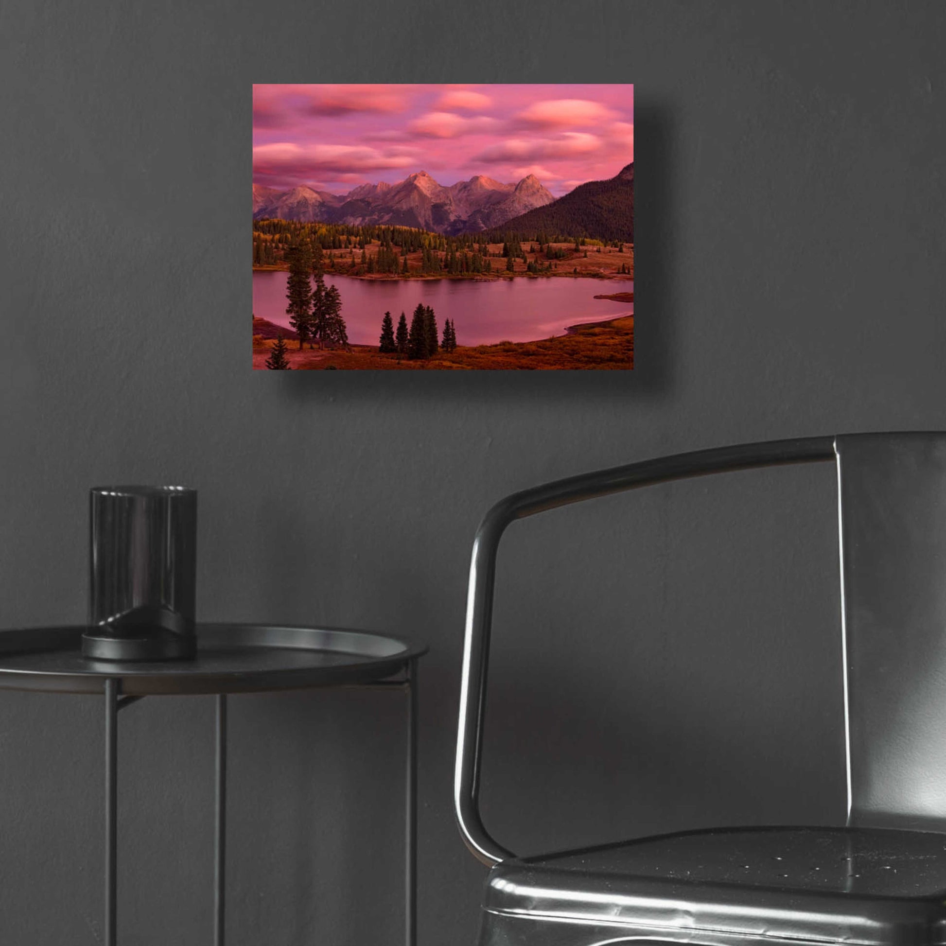 Epic Art 'Silverton Lake Dusk' by Mike Jones, Acrylic Glass Wall Art,16x12