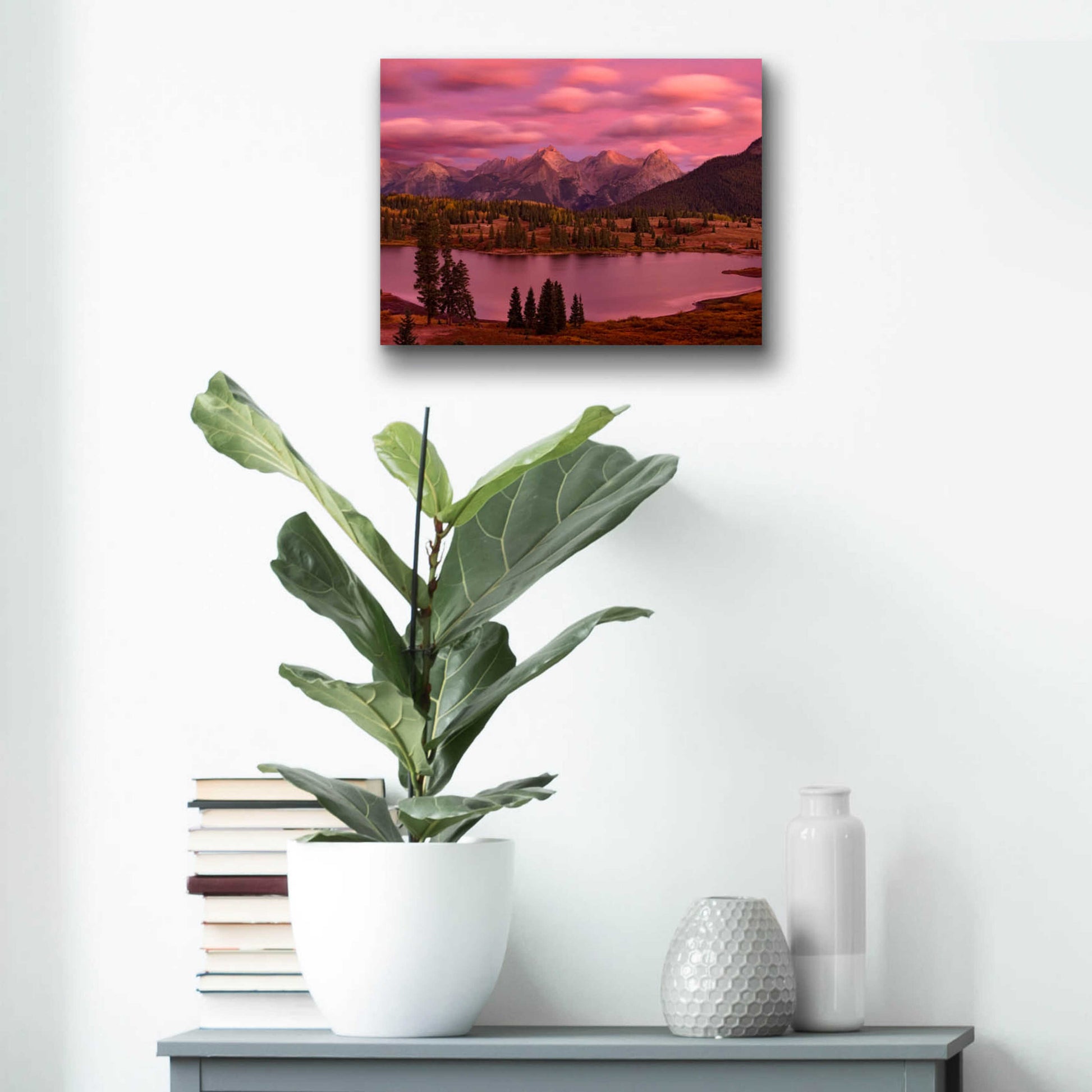 Epic Art 'Silverton Lake Dusk' by Mike Jones, Acrylic Glass Wall Art,16x12