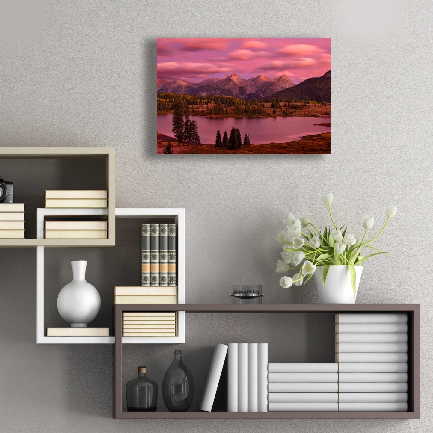 Epic Art 'Silverton Lake Dusk' by Mike Jones, Acrylic Glass Wall Art,24x16