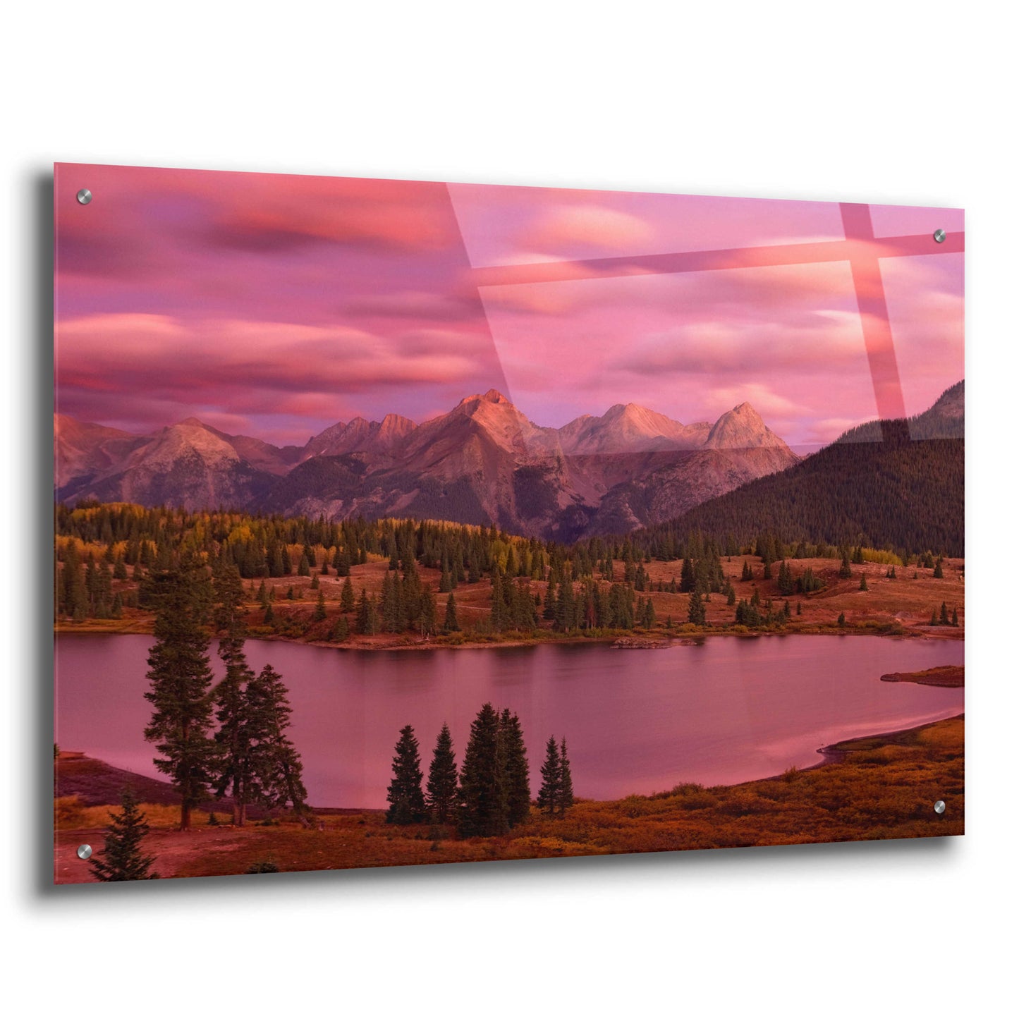 Epic Art 'Silverton Lake Dusk' by Mike Jones, Acrylic Glass Wall Art,36x24