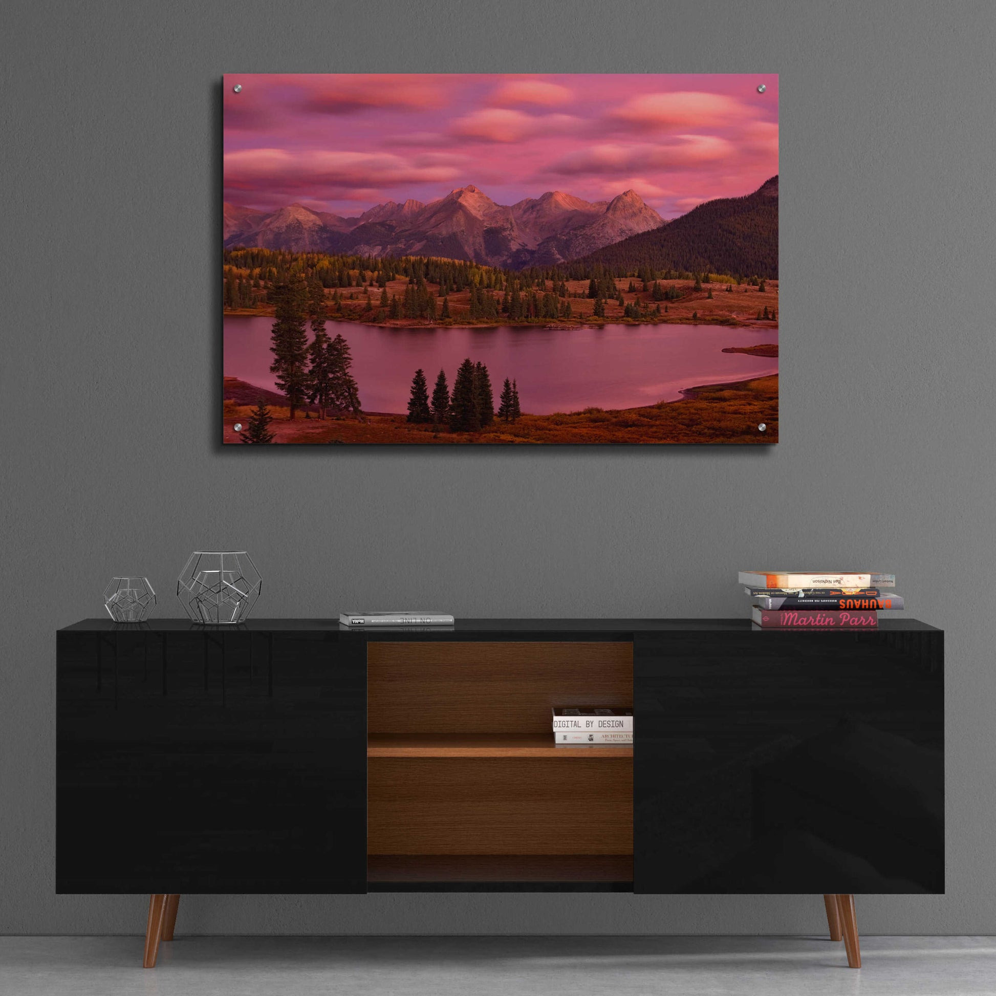 Epic Art 'Silverton Lake Dusk' by Mike Jones, Acrylic Glass Wall Art,36x24