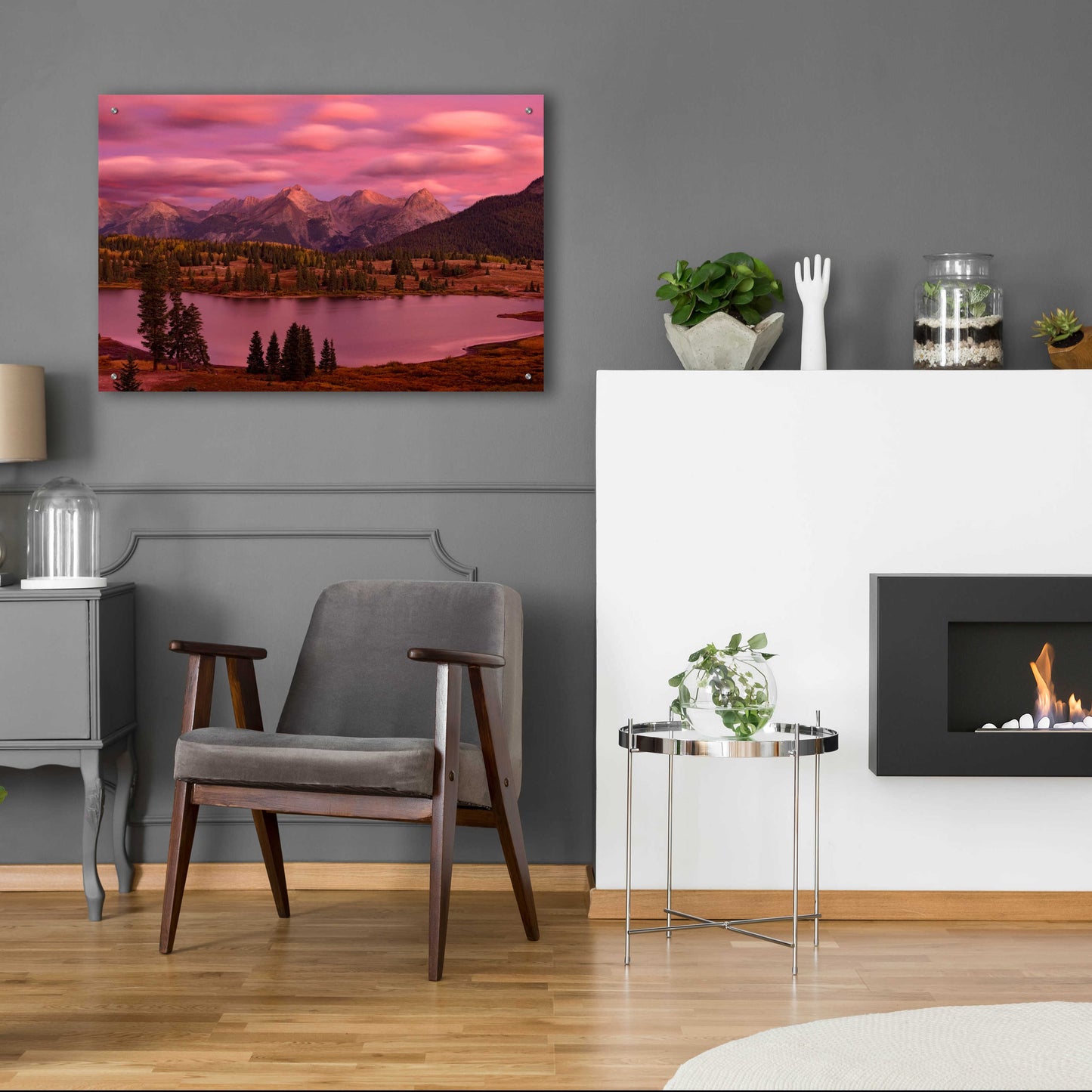 Epic Art 'Silverton Lake Dusk' by Mike Jones, Acrylic Glass Wall Art,36x24