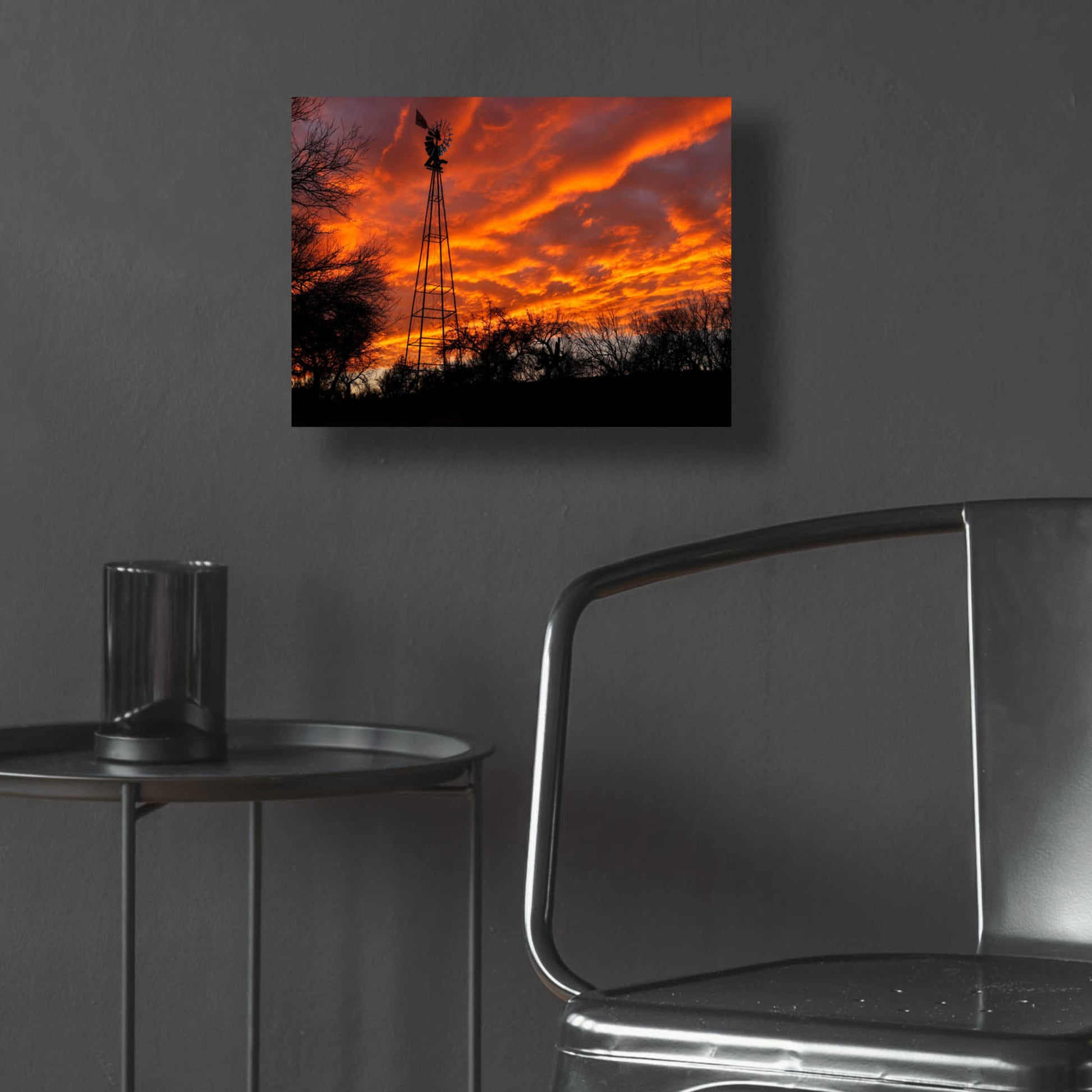 Epic Art 'Superior Windmill Sunset' by Mike Jones, Acrylic Glass Wall Art,16x12