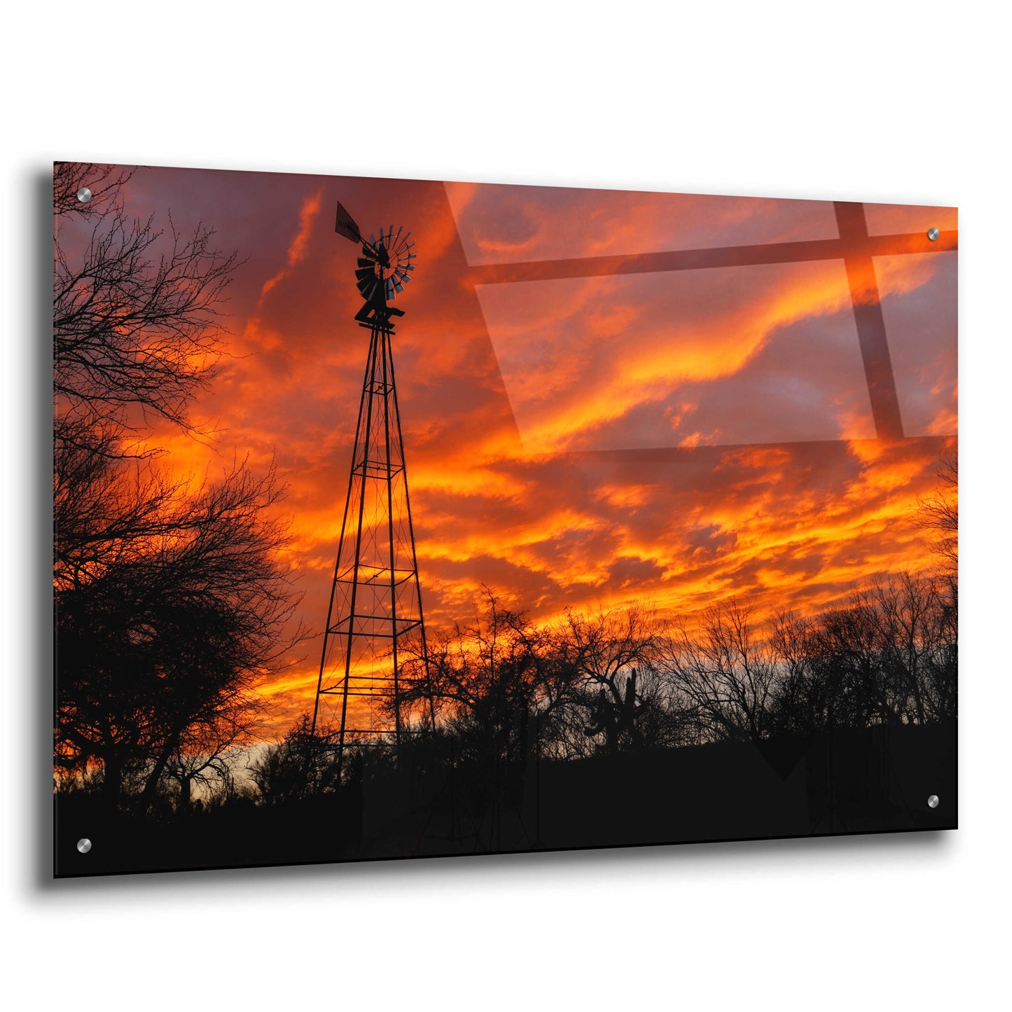 Epic Art 'Superior Windmill Sunset' by Mike Jones, Acrylic Glass Wall Art,36x24