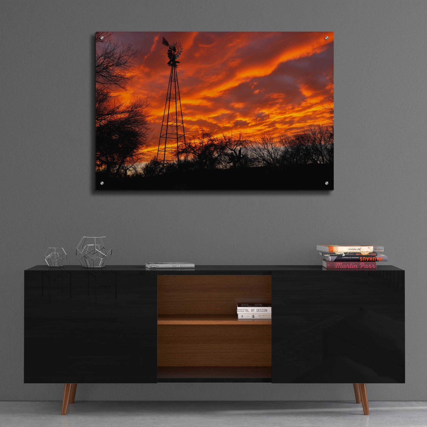 Epic Art 'Superior Windmill Sunset' by Mike Jones, Acrylic Glass Wall Art,36x24