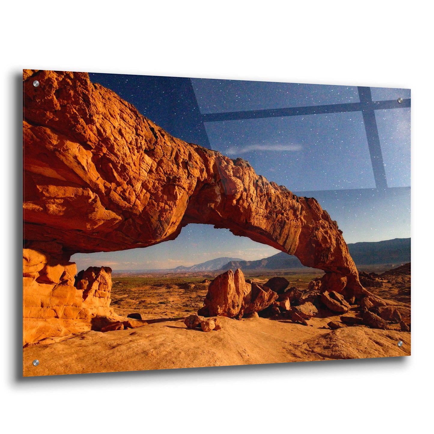 Epic Art 'Utah Sunset Arch' by Mike Jones, Acrylic Glass Wall Art,36x24