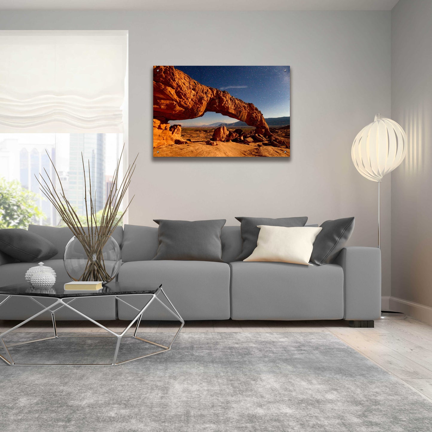 Epic Art 'Utah Sunset Arch' by Mike Jones, Acrylic Glass Wall Art,36x24