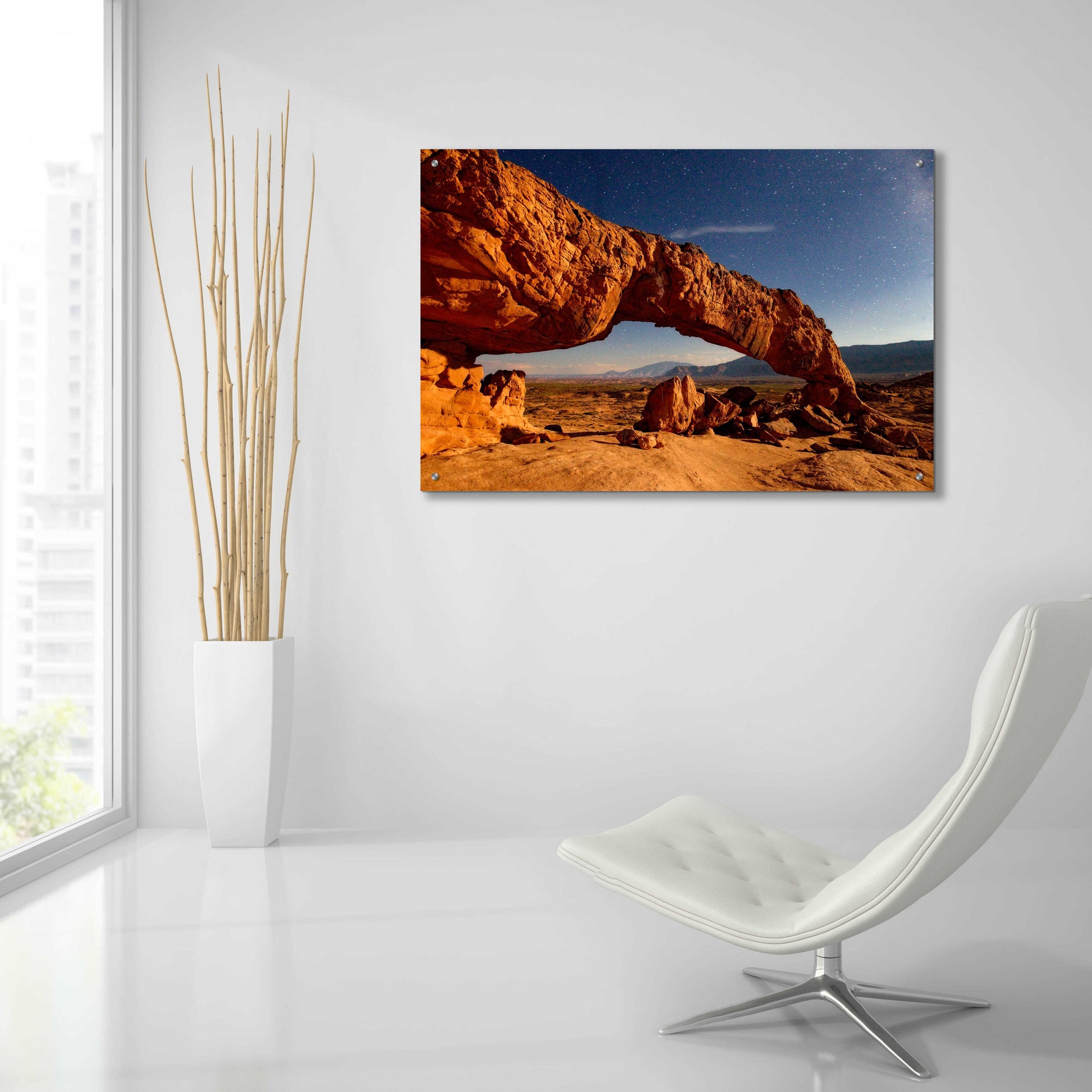 Epic Art 'Utah Sunset Arch' by Mike Jones, Acrylic Glass Wall Art,36x24