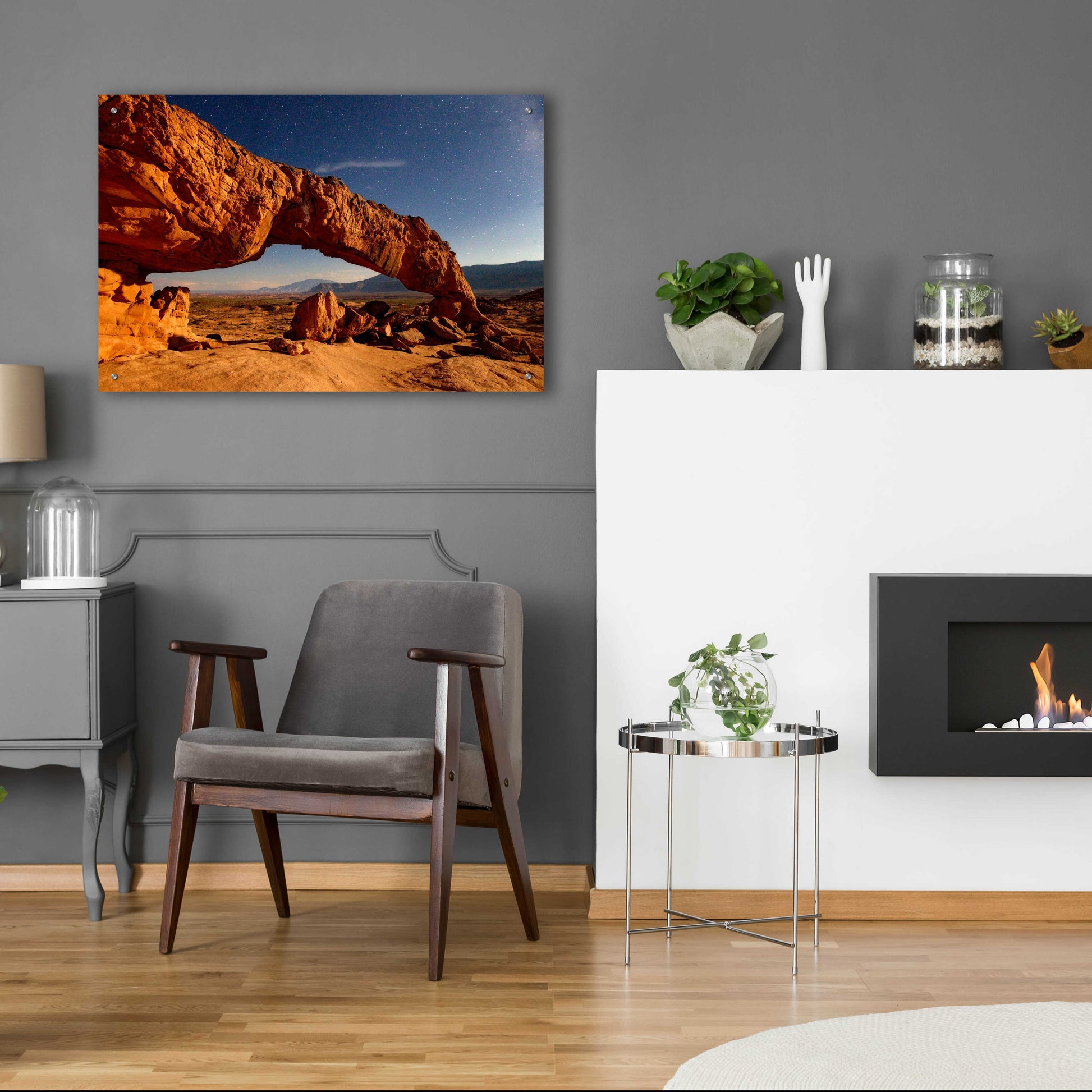 Epic Art 'Utah Sunset Arch' by Mike Jones, Acrylic Glass Wall Art,36x24