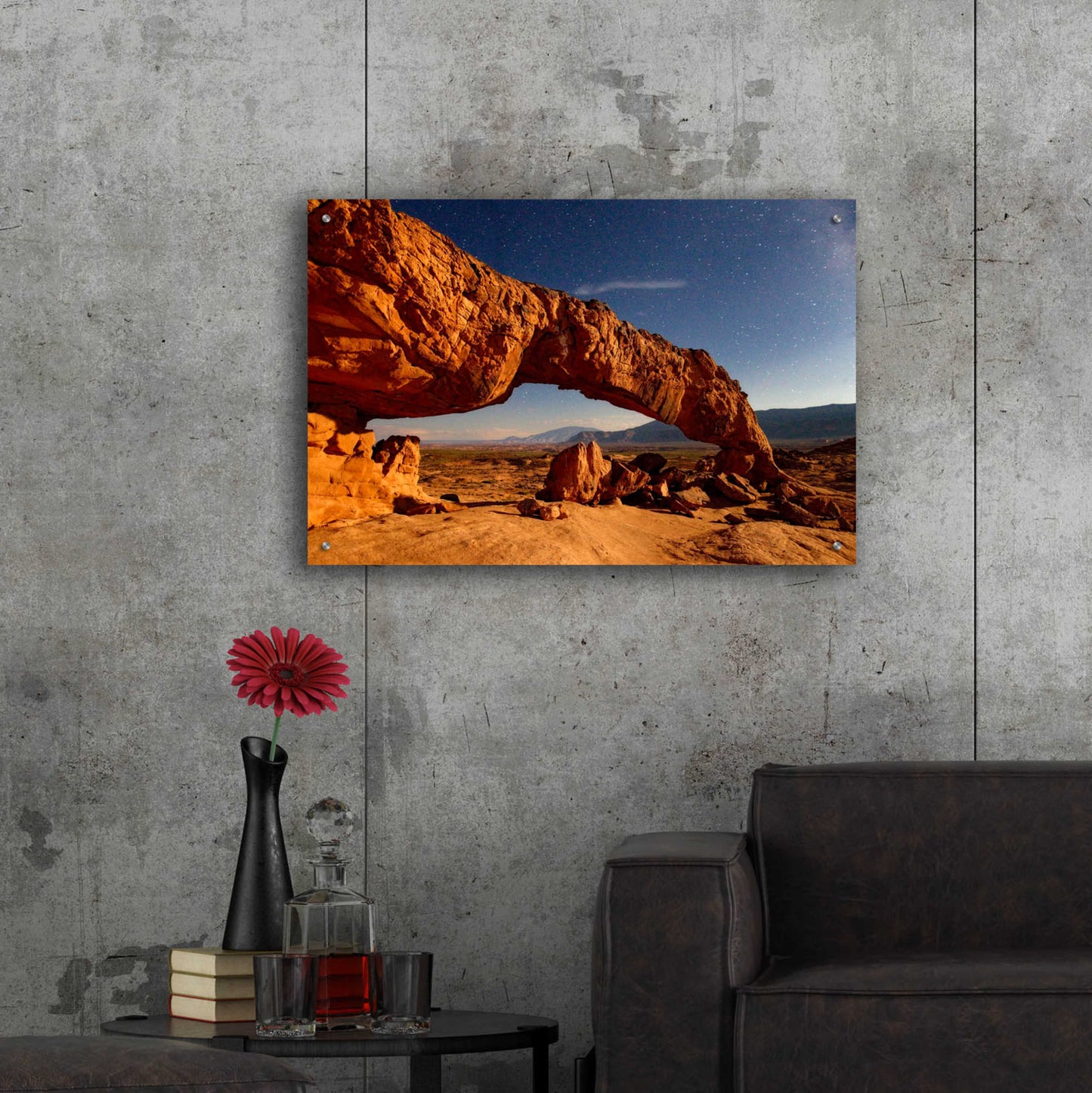 Epic Art 'Utah Sunset Arch' by Mike Jones, Acrylic Glass Wall Art,36x24