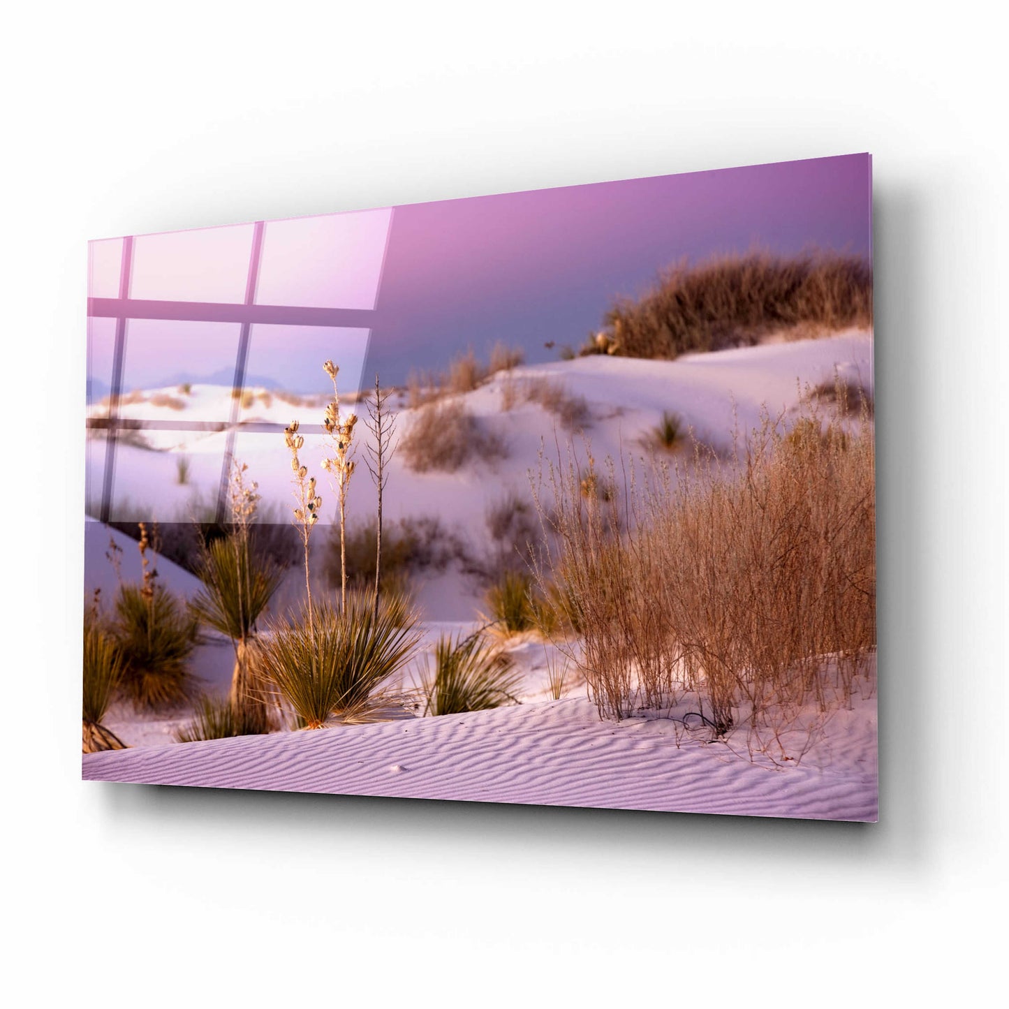 Epic Art 'White Sands Dusk' by Mike Jones, Acrylic Glass Wall Art,16x12