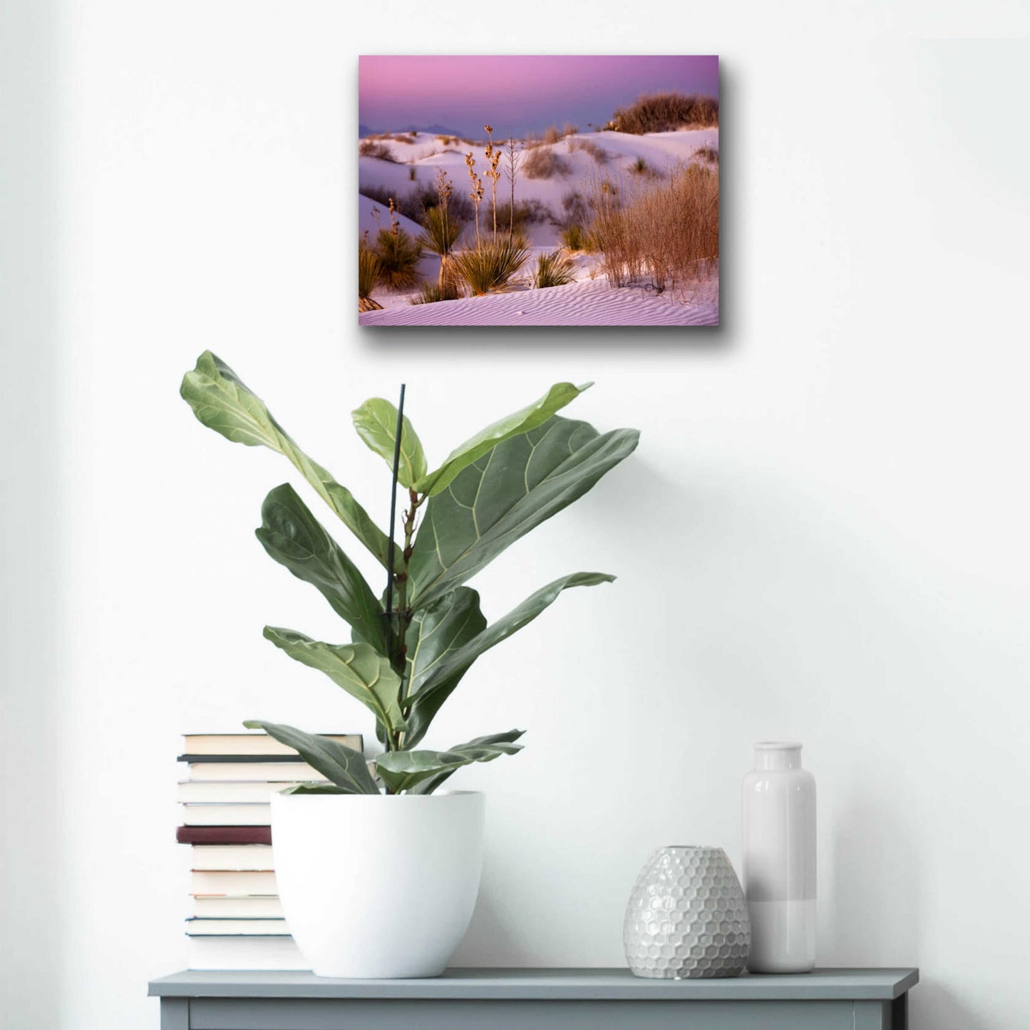 Epic Art 'White Sands Dusk' by Mike Jones, Acrylic Glass Wall Art,16x12