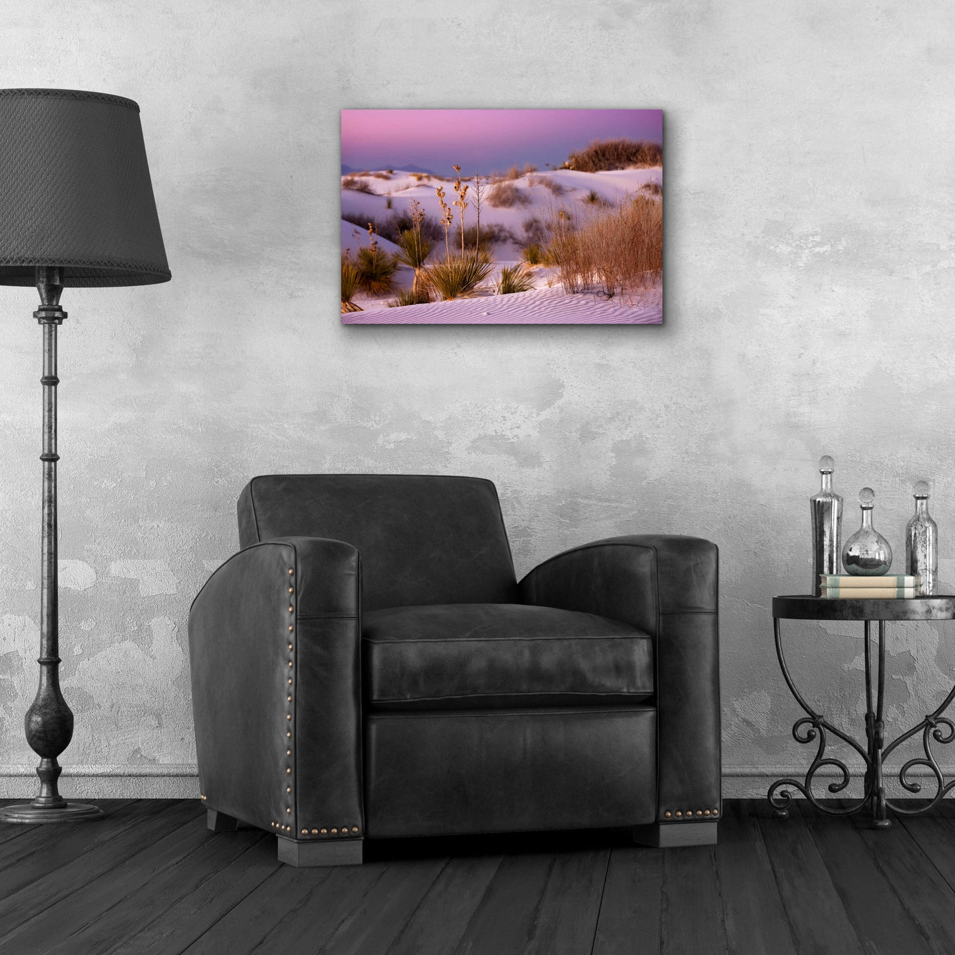 Epic Art 'White Sands Dusk' by Mike Jones, Acrylic Glass Wall Art,24x16