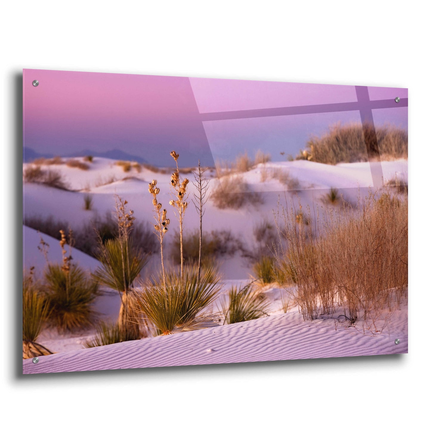 Epic Art 'White Sands Dusk' by Mike Jones, Acrylic Glass Wall Art,36x24