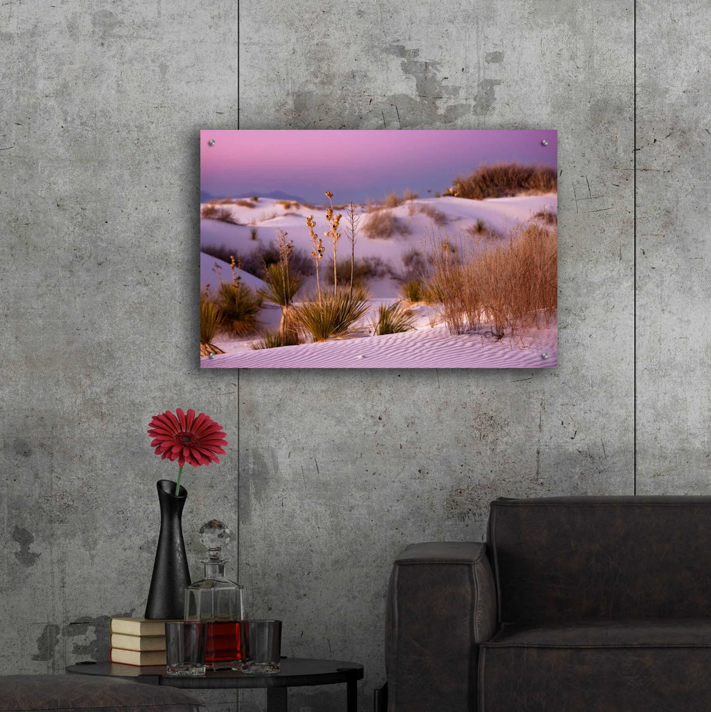 Epic Art 'White Sands Dusk' by Mike Jones, Acrylic Glass Wall Art,36x24