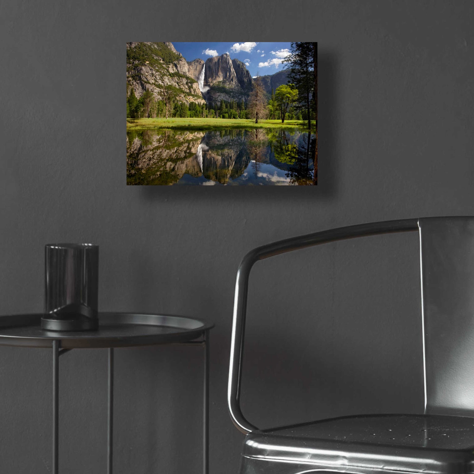 Epic Art 'Yosemite Falls Reflection' by Mike Jones, Acrylic Glass Wall Art,16x12