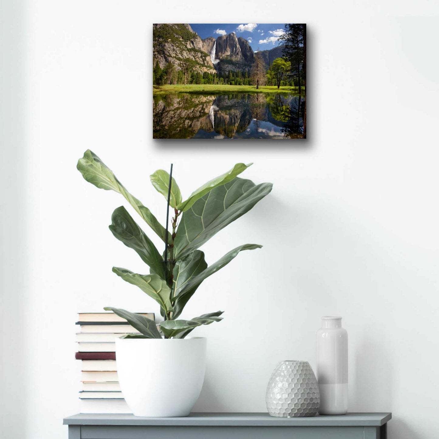 Epic Art 'Yosemite Falls Reflection' by Mike Jones, Acrylic Glass Wall Art,16x12