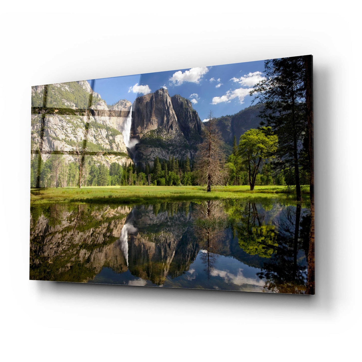 Epic Art 'Yosemite Falls Reflection' by Mike Jones, Acrylic Glass Wall Art,24x16