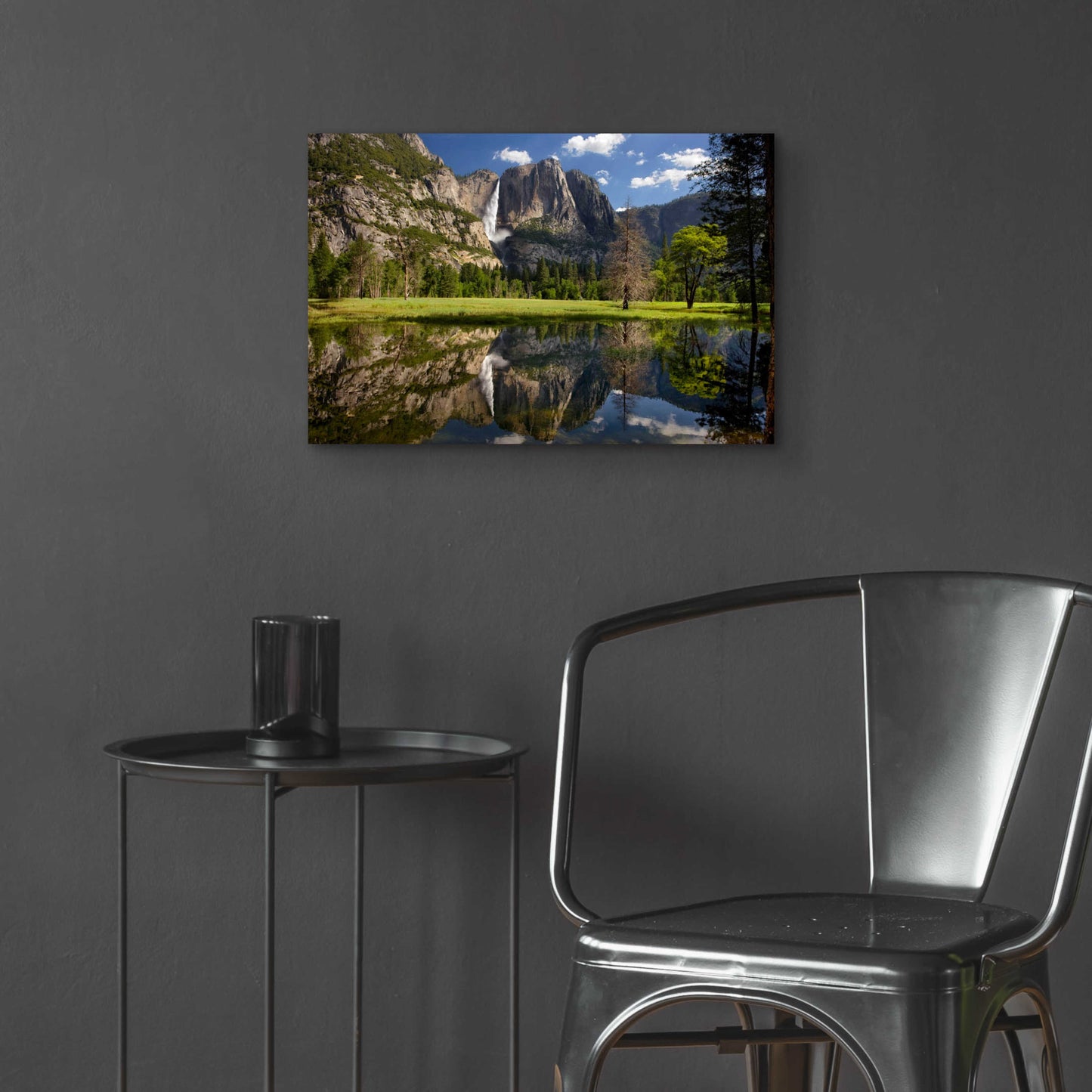 Epic Art 'Yosemite Falls Reflection' by Mike Jones, Acrylic Glass Wall Art,24x16