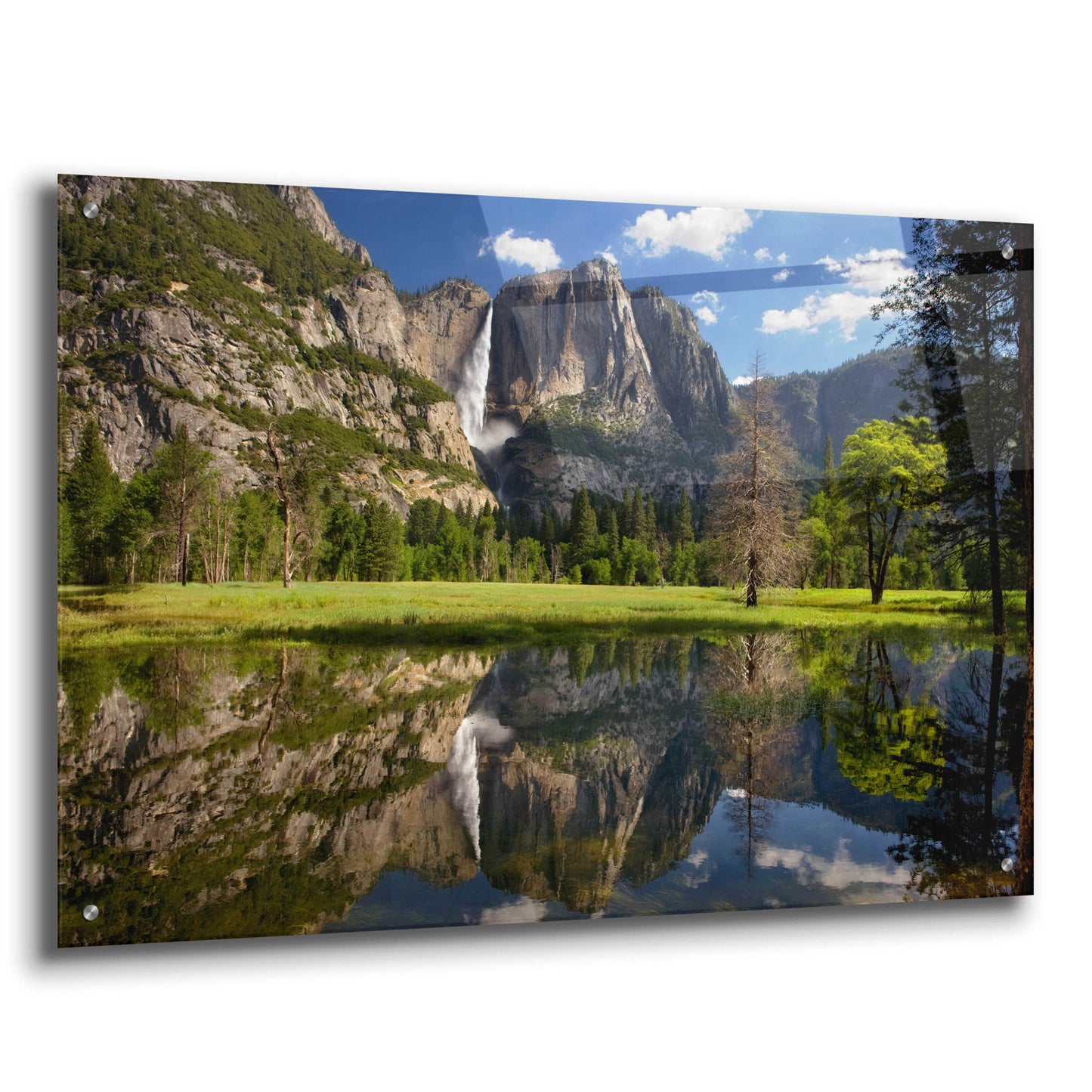 Epic Art 'Yosemite Falls Reflection' by Mike Jones, Acrylic Glass Wall Art,36x24