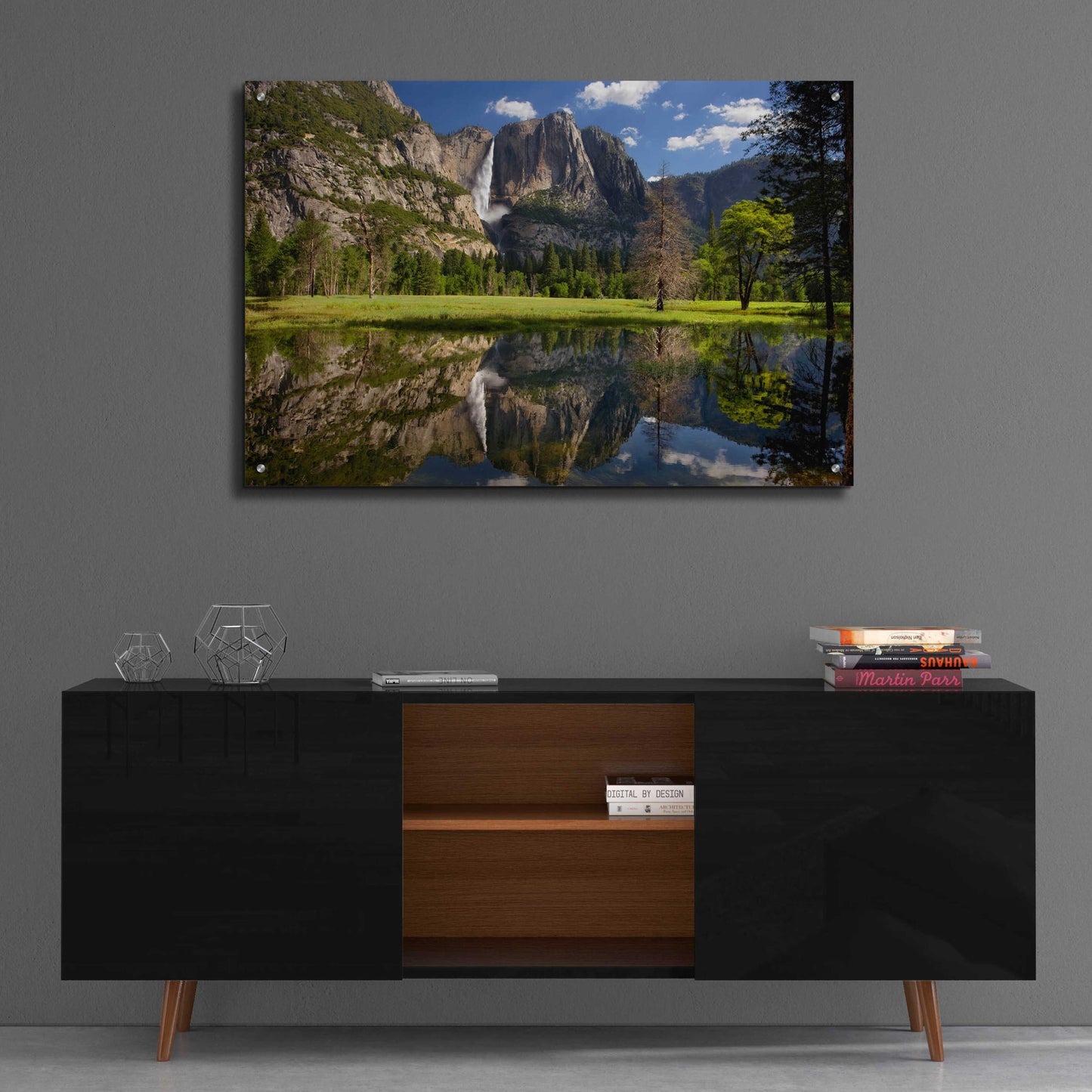 Epic Art 'Yosemite Falls Reflection' by Mike Jones, Acrylic Glass Wall Art,36x24