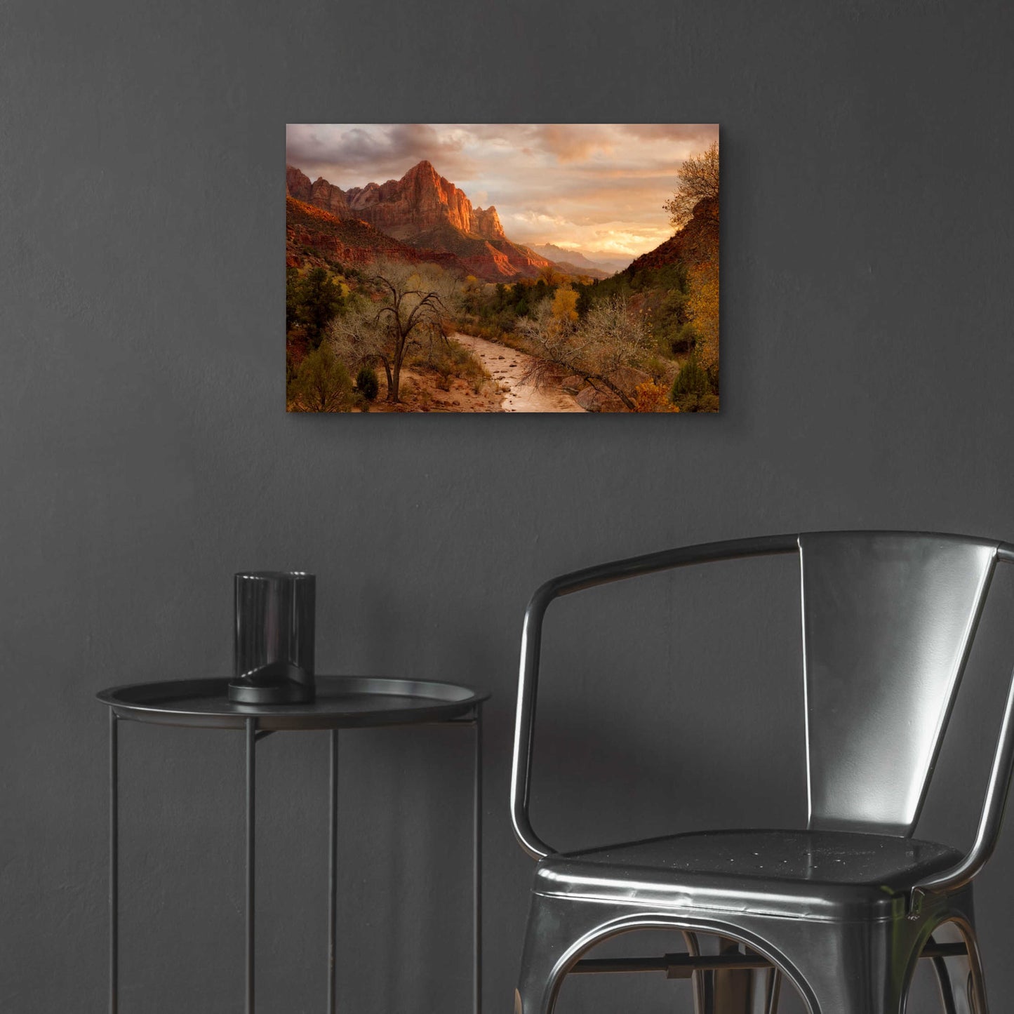 Epic Art 'Zion Watchmen Sunset' by Mike Jones, Acrylic Glass Wall Art,24x16