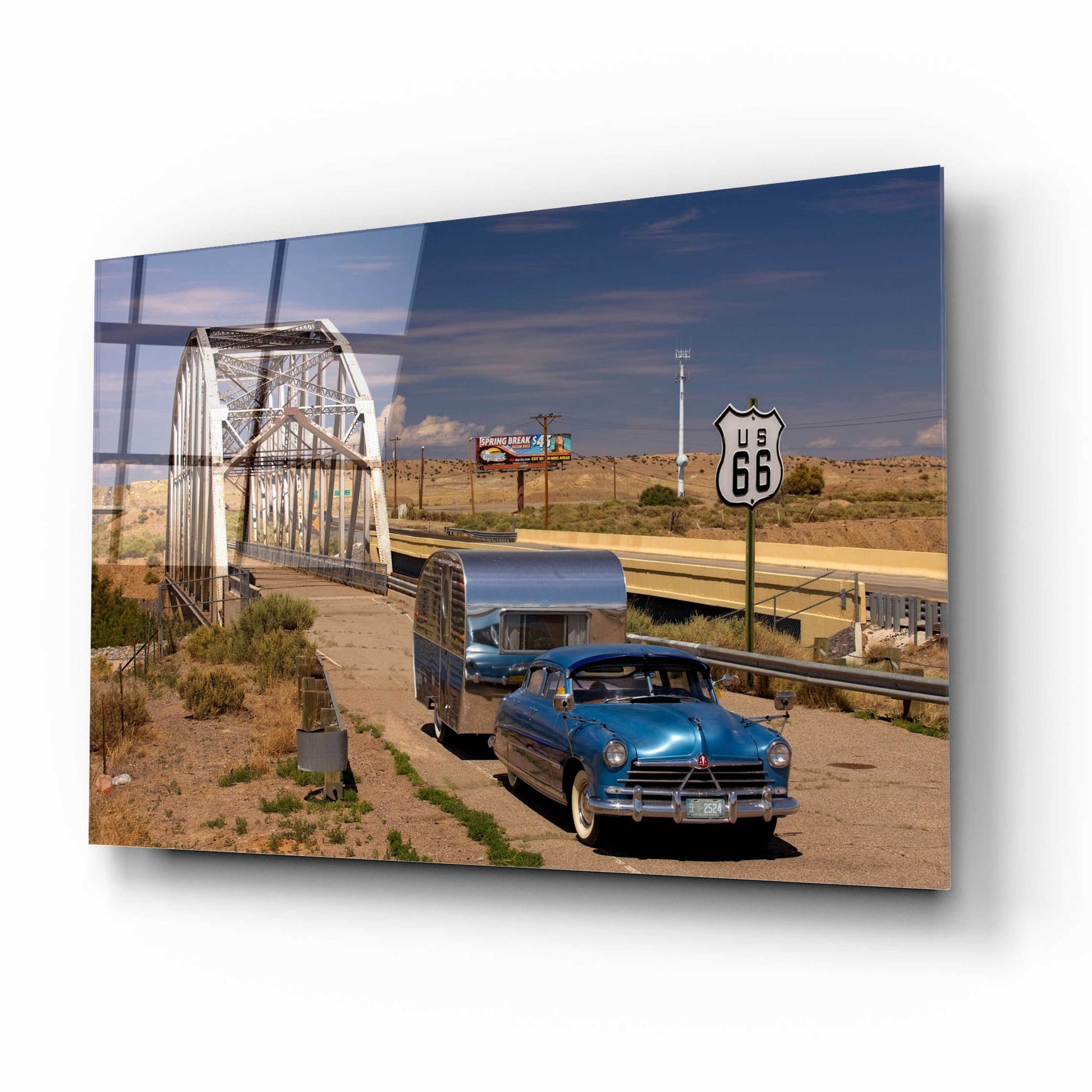 Epic Art 'Albaquerque Rt Rio Puerco Bridge' by Mike Jones, Acrylic Glass Wall Art,16x12