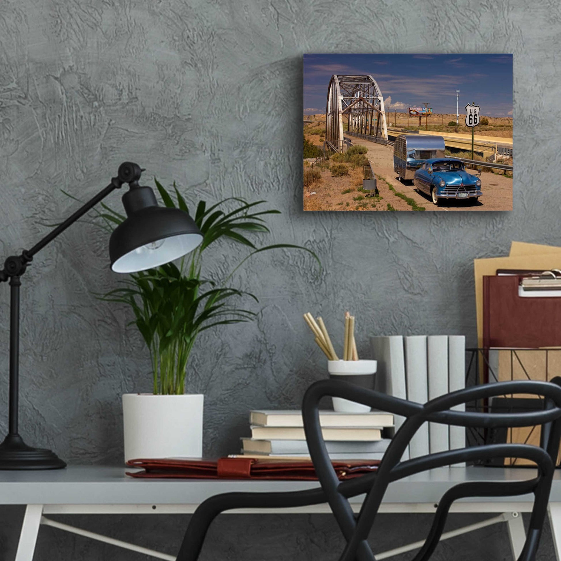 Epic Art 'Albaquerque Rt Rio Puerco Bridge' by Mike Jones, Acrylic Glass Wall Art,16x12