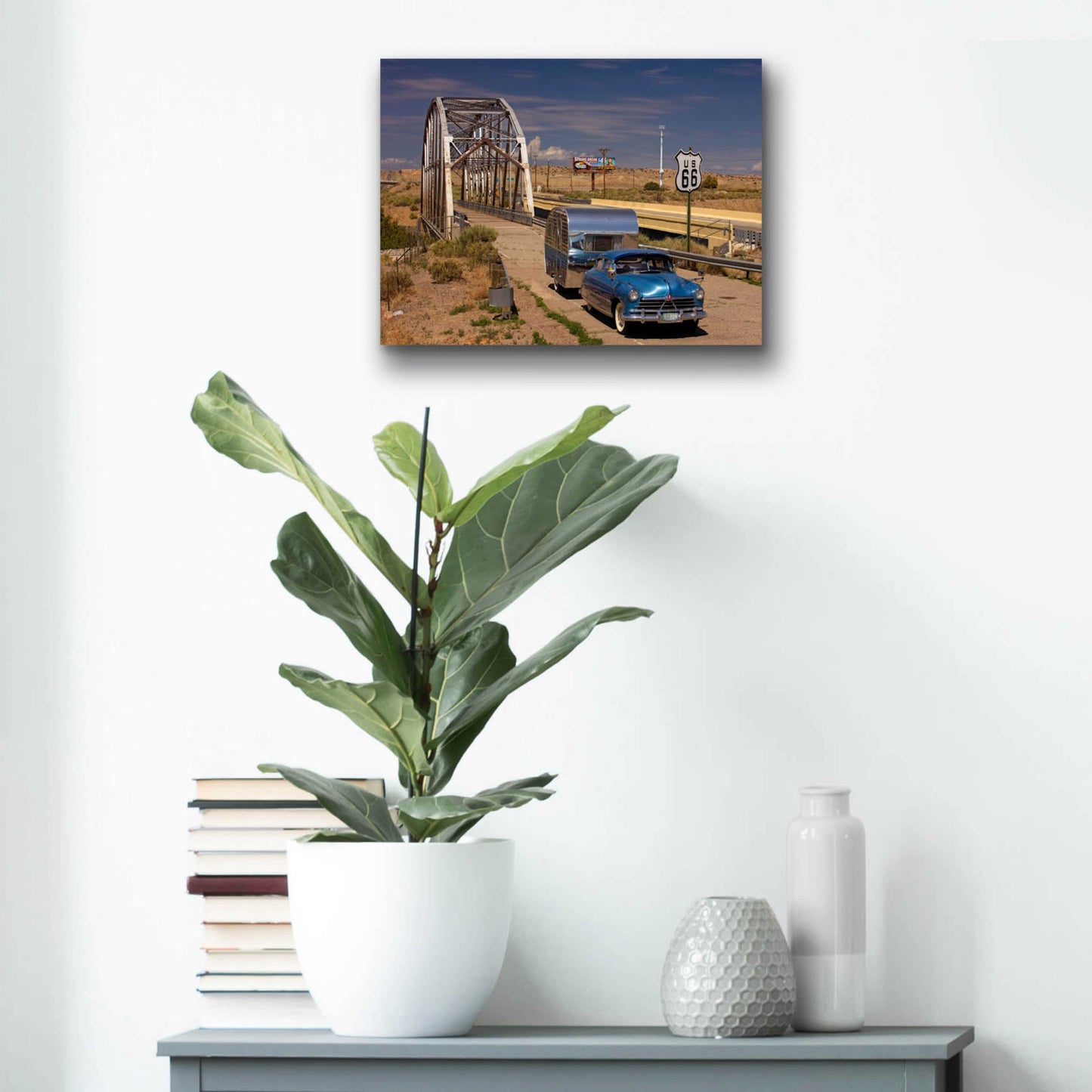 Epic Art 'Albaquerque Rt Rio Puerco Bridge' by Mike Jones, Acrylic Glass Wall Art,16x12