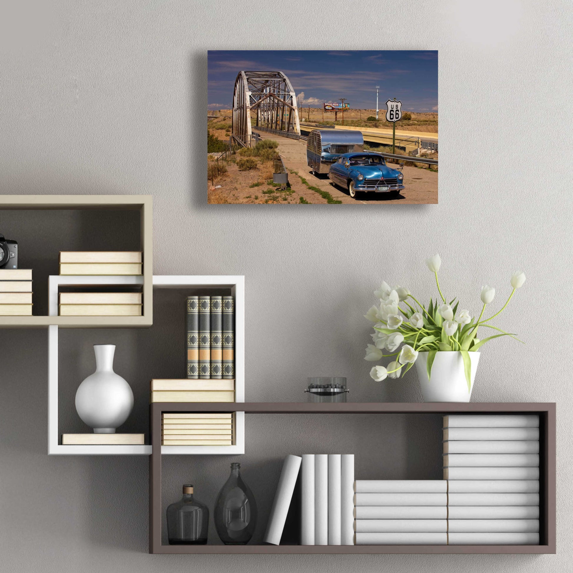 Epic Art 'Albaquerque Rt Rio Puerco Bridge' by Mike Jones, Acrylic Glass Wall Art,24x16