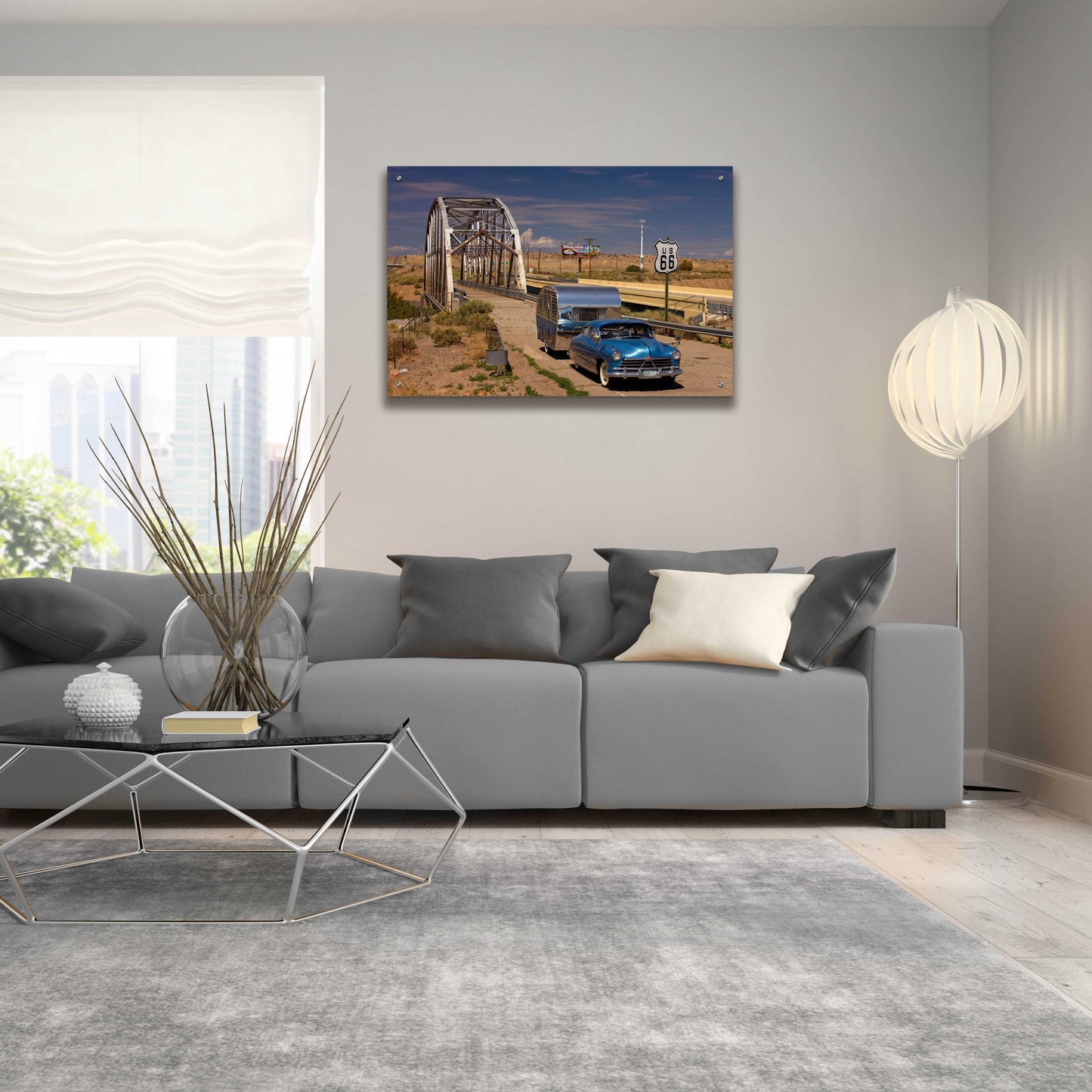 Epic Art 'Albaquerque Rt Rio Puerco Bridge' by Mike Jones, Acrylic Glass Wall Art,36x24