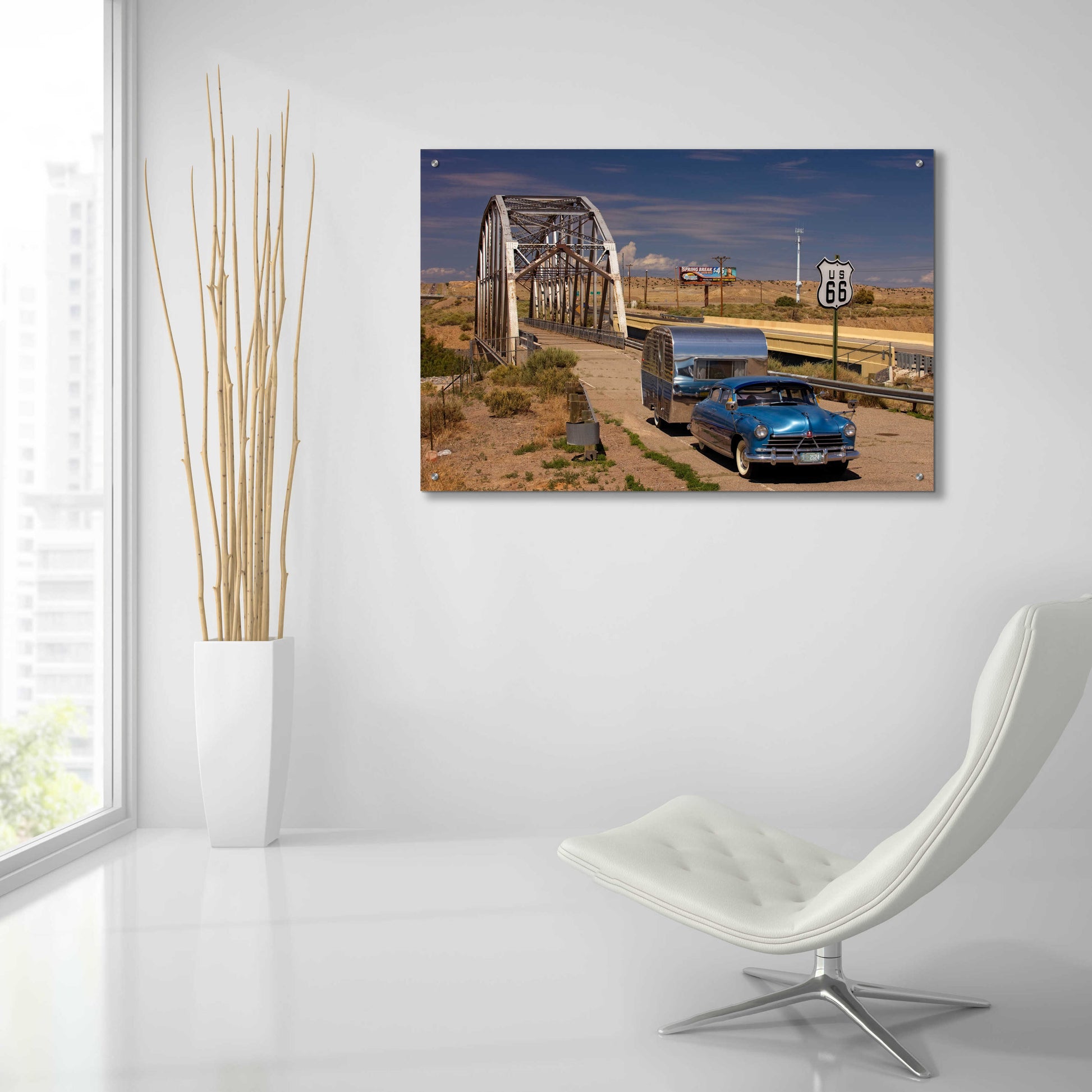 Epic Art 'Albaquerque Rt Rio Puerco Bridge' by Mike Jones, Acrylic Glass Wall Art,36x24