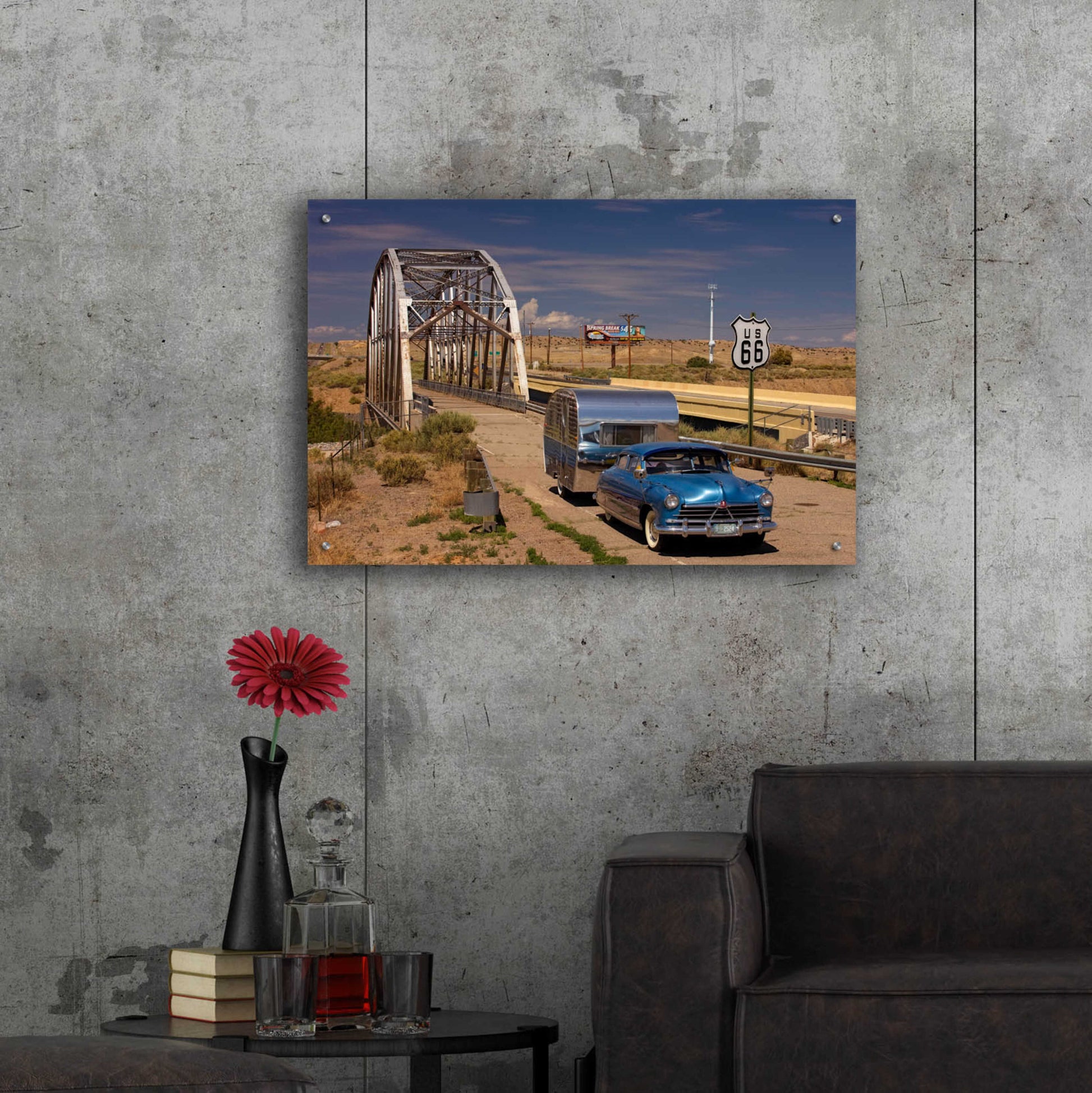 Epic Art 'Albaquerque Rt Rio Puerco Bridge' by Mike Jones, Acrylic Glass Wall Art,36x24