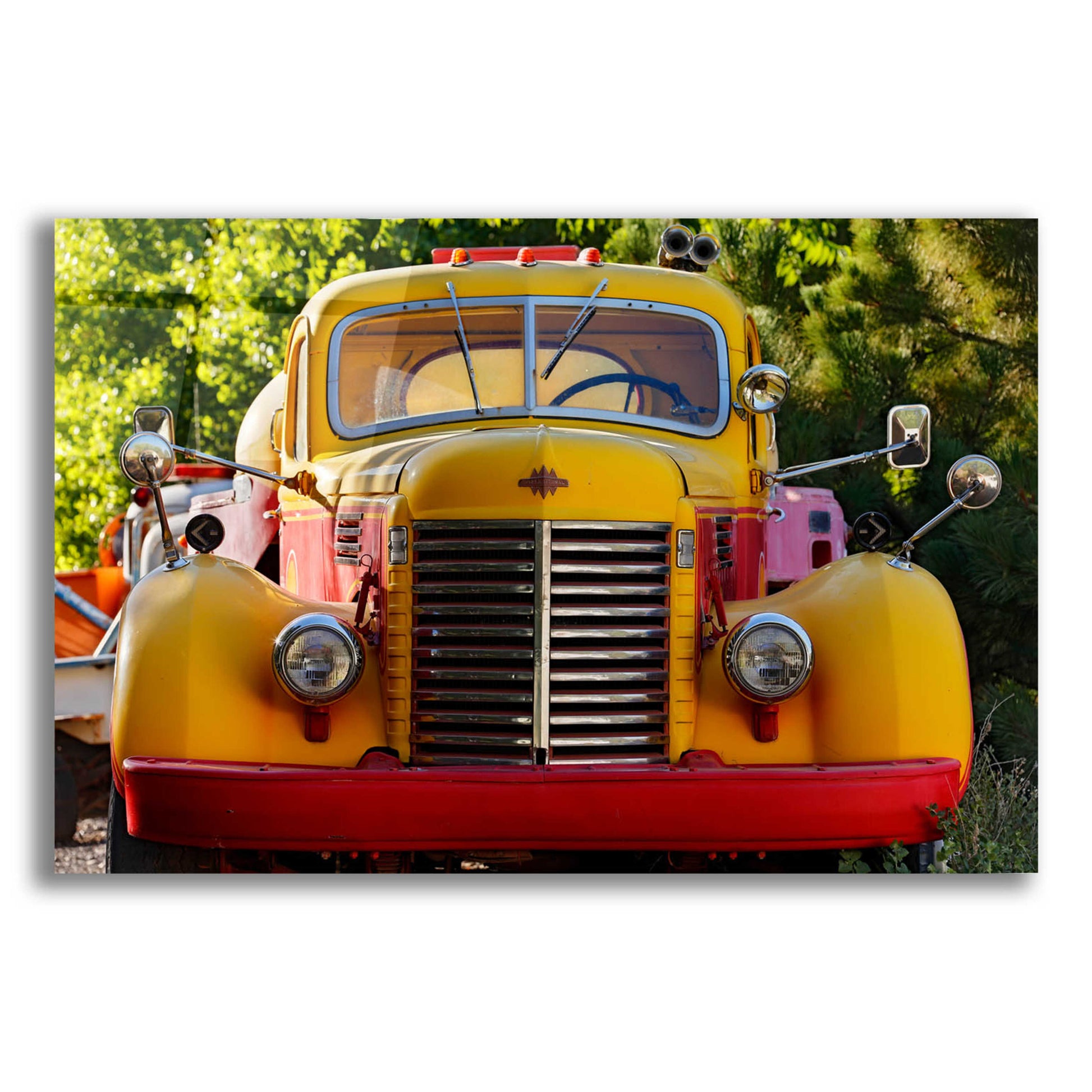 Epic Art 'Gold King Mine Yellow Truck' by Mike Jones, Acrylic Glass Wall Art,16x12