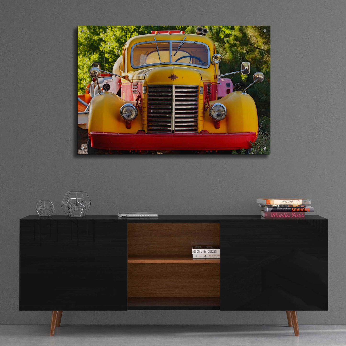 Epic Art 'Gold King Mine Yellow Truck' by Mike Jones, Acrylic Glass Wall Art,36x24