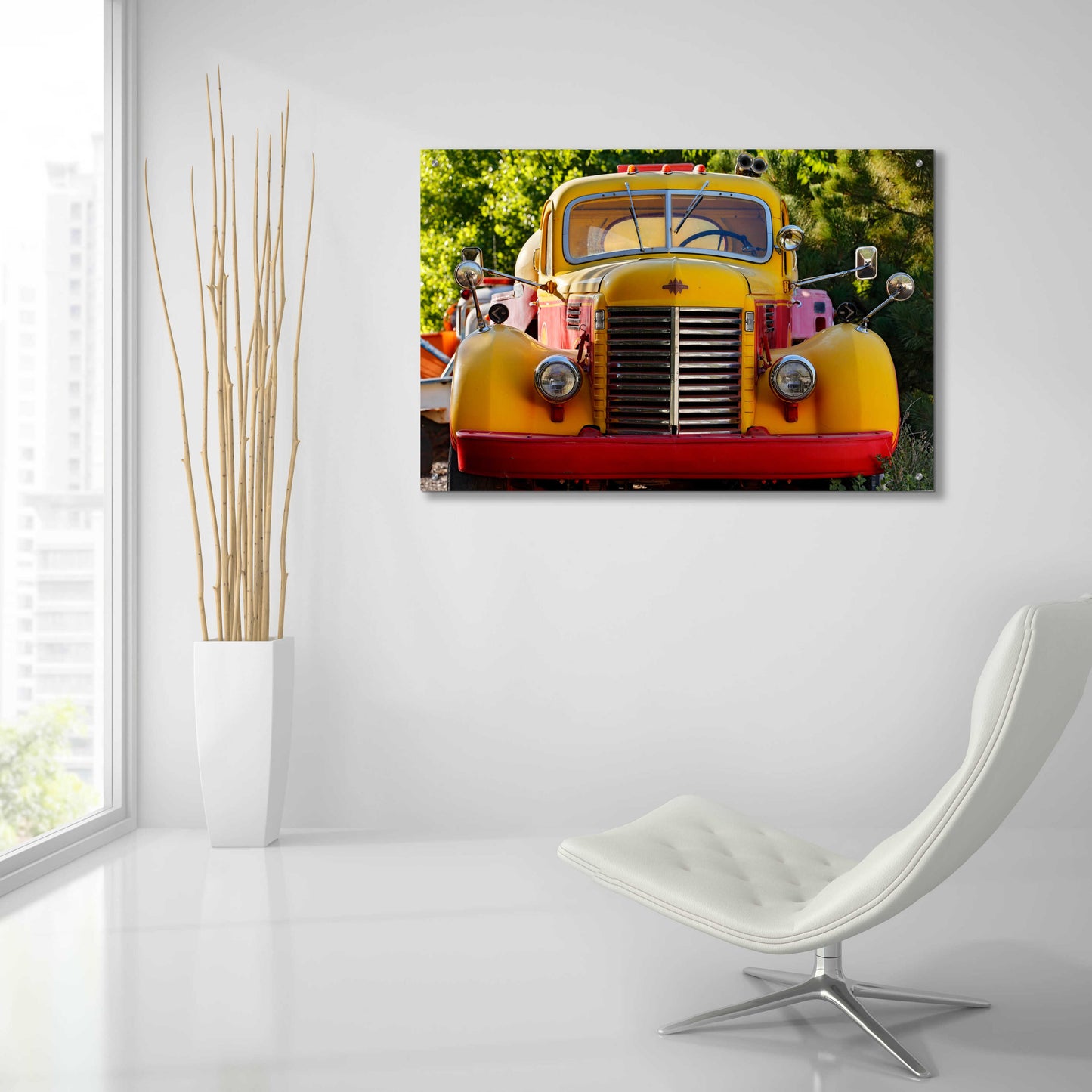 Epic Art 'Gold King Mine Yellow Truck' by Mike Jones, Acrylic Glass Wall Art,36x24