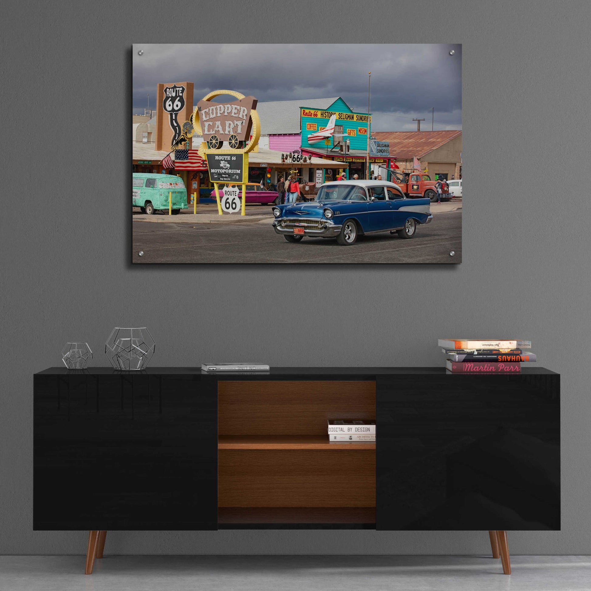 Epic Art 'Route 66 Fun Run Seligman' by Mike Jones, Acrylic Glass Wall Art,36x24