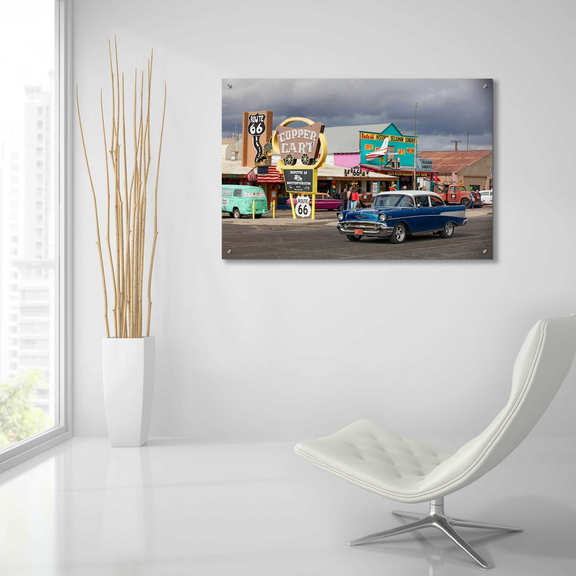 Epic Art 'Route 66 Fun Run Seligman' by Mike Jones, Acrylic Glass Wall Art,36x24