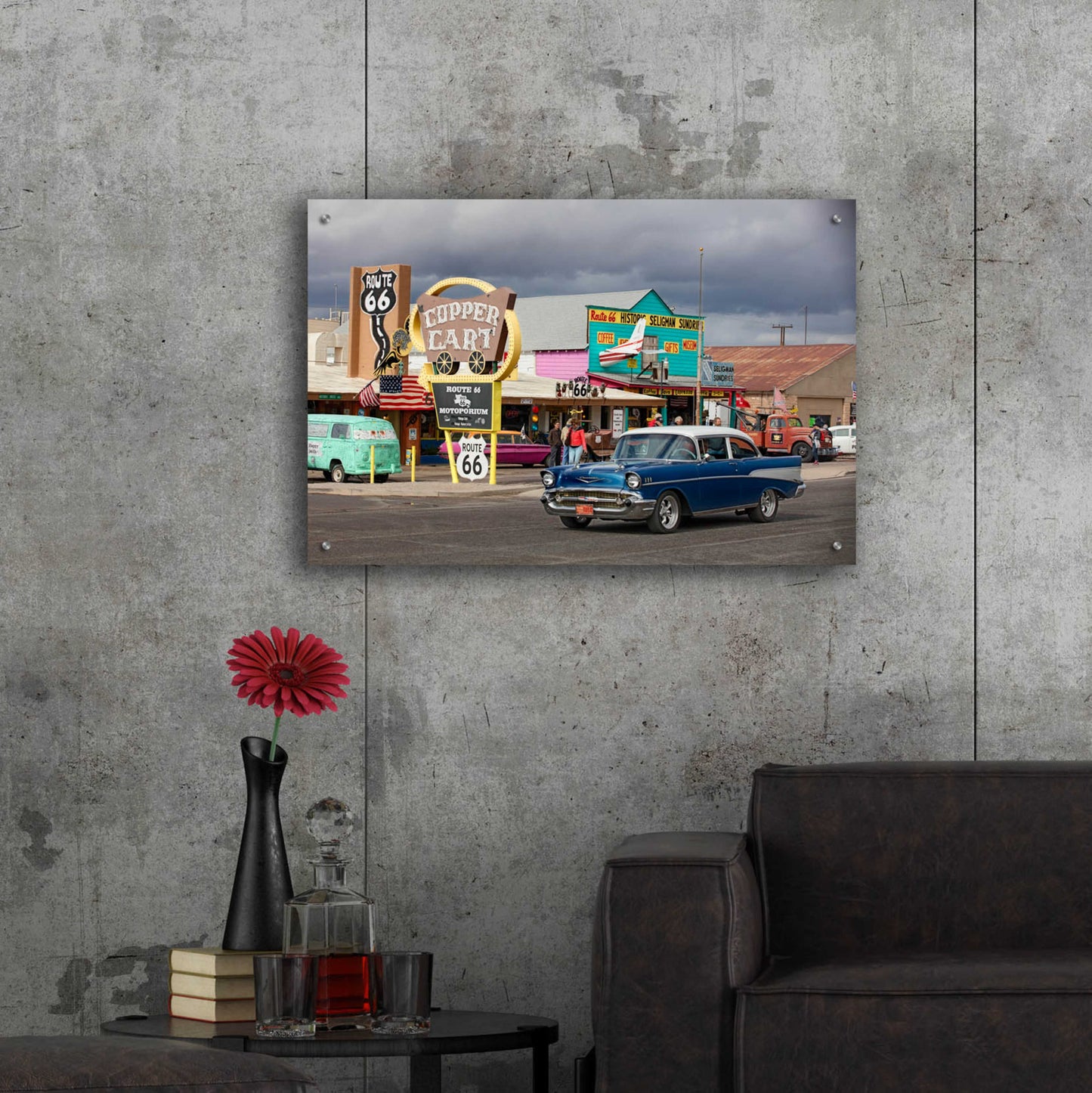 Epic Art 'Route 66 Fun Run Seligman' by Mike Jones, Acrylic Glass Wall Art,36x24