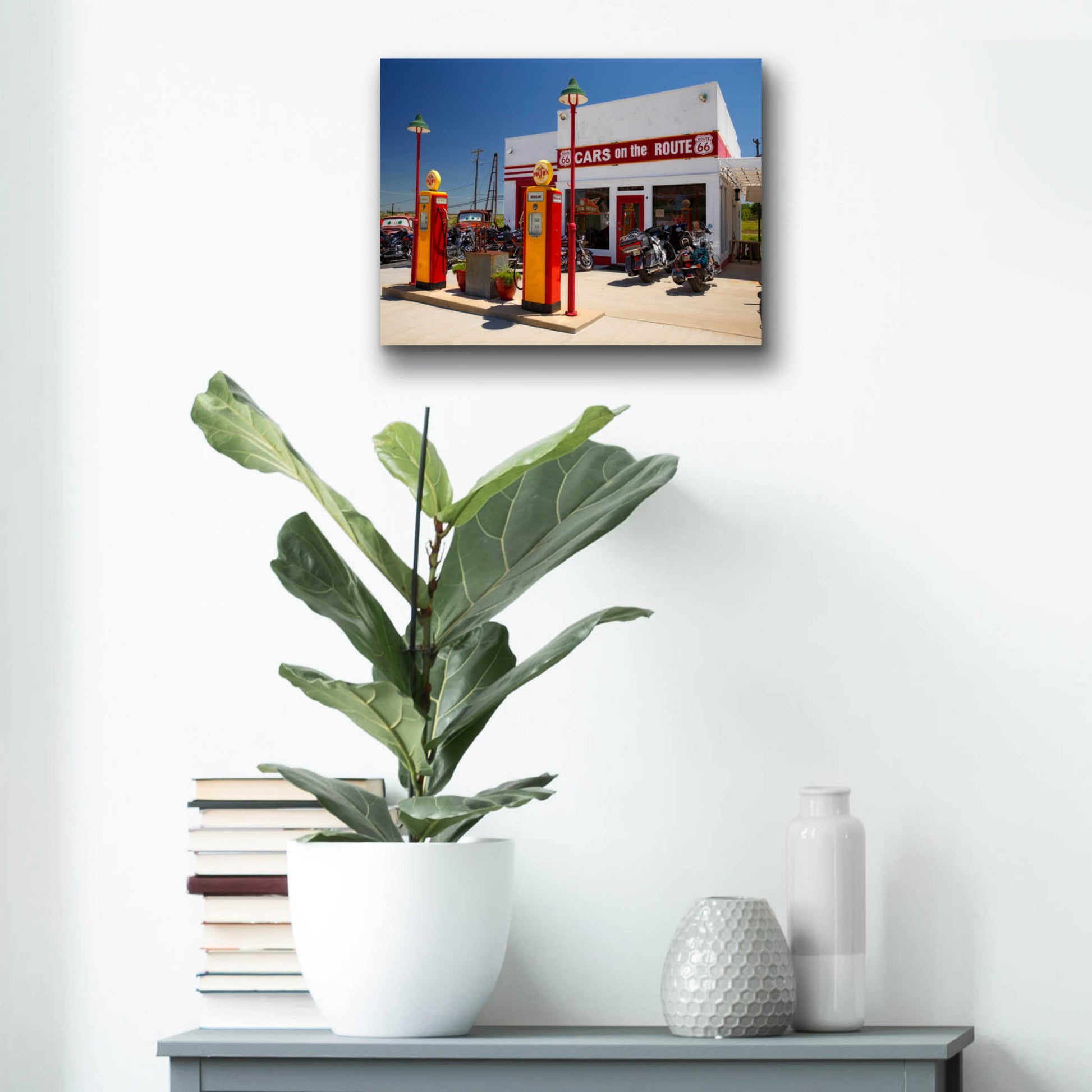 Epic Art 'Route 66 Kansas Kanotex' by Mike Jones, Acrylic Glass Wall Art,16x12